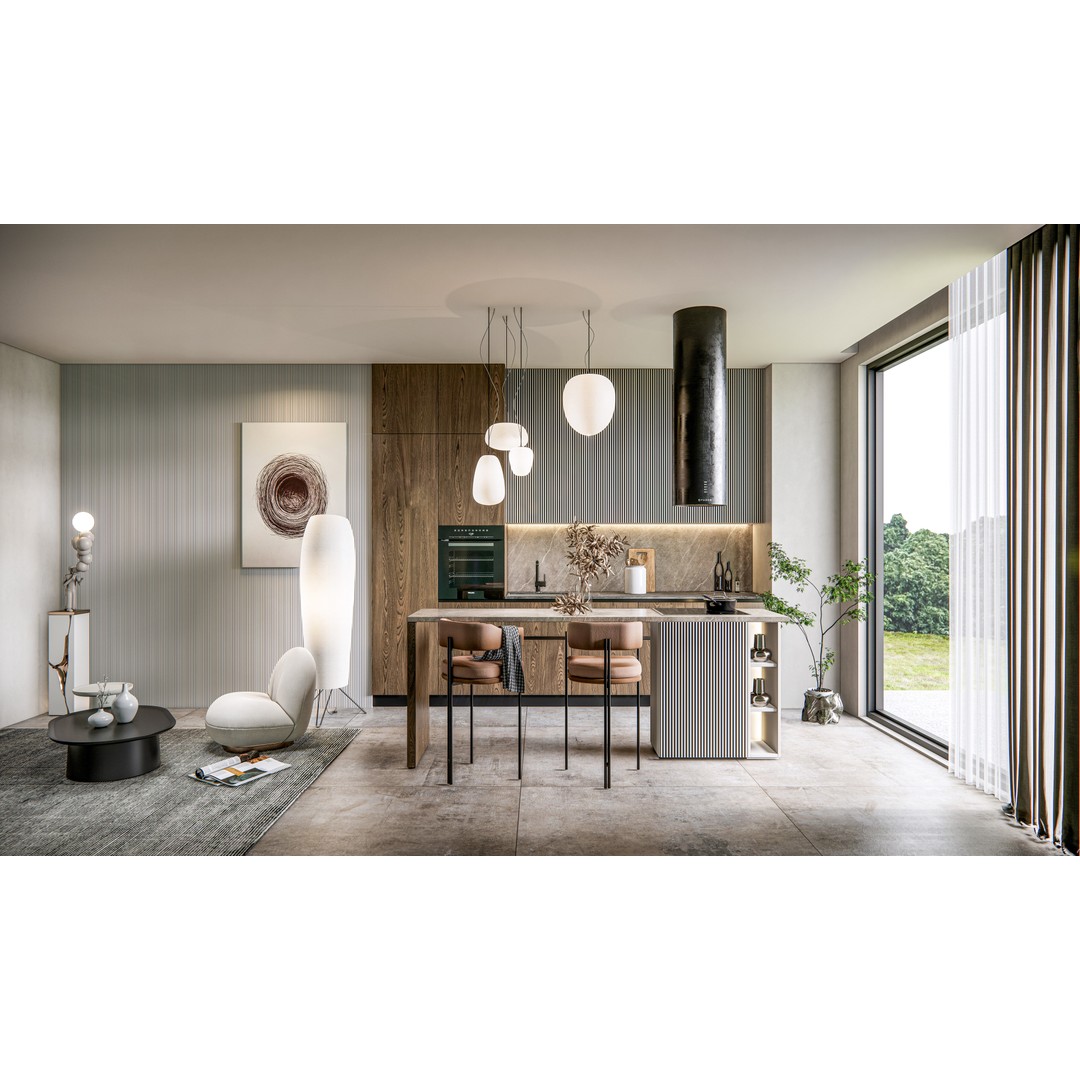 Kitchen 3D Model – Fully Parametric Resizable Scene, Blender, FBX - View 3