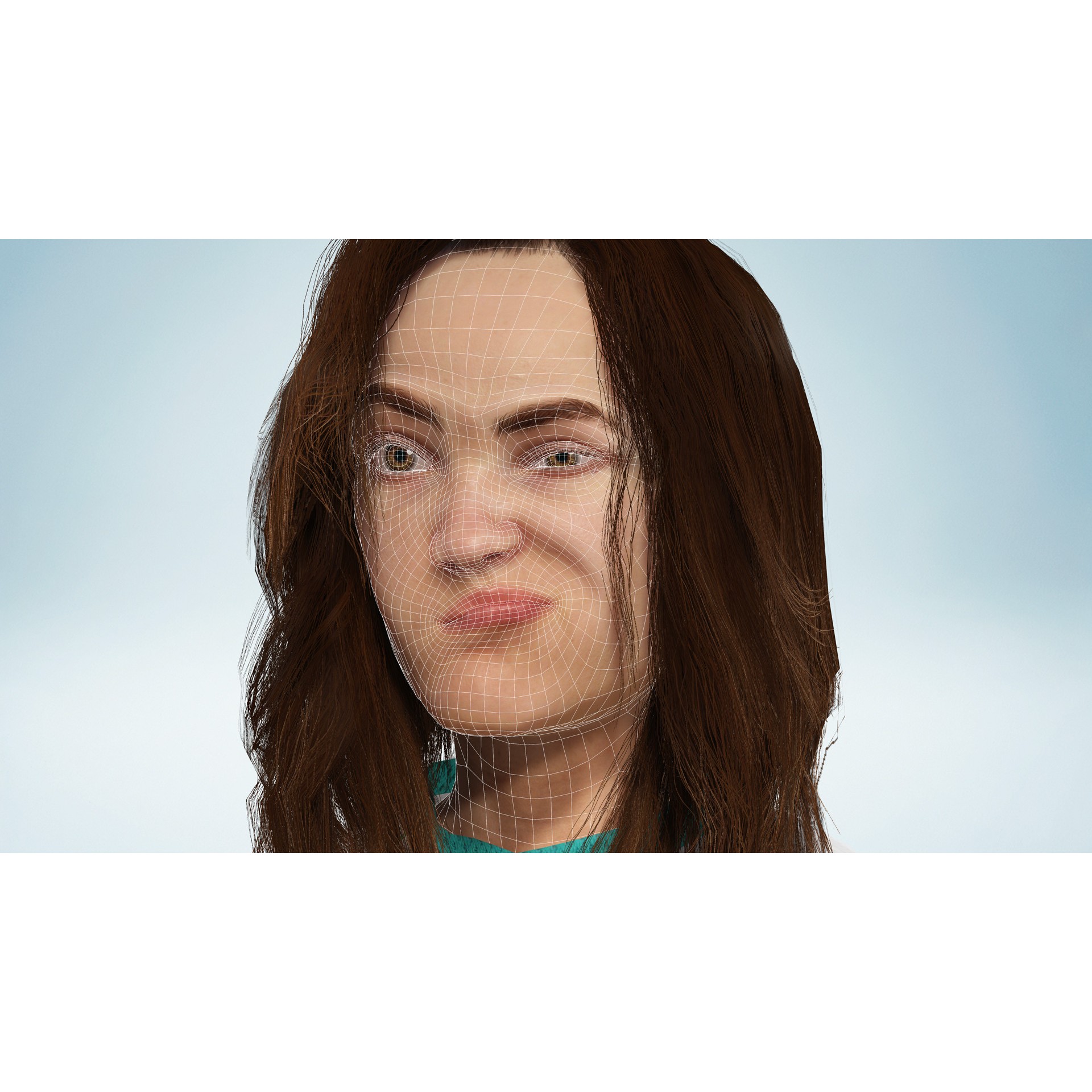 Casual Pajama Girl - Low-Poly Game-Ready 3D Model