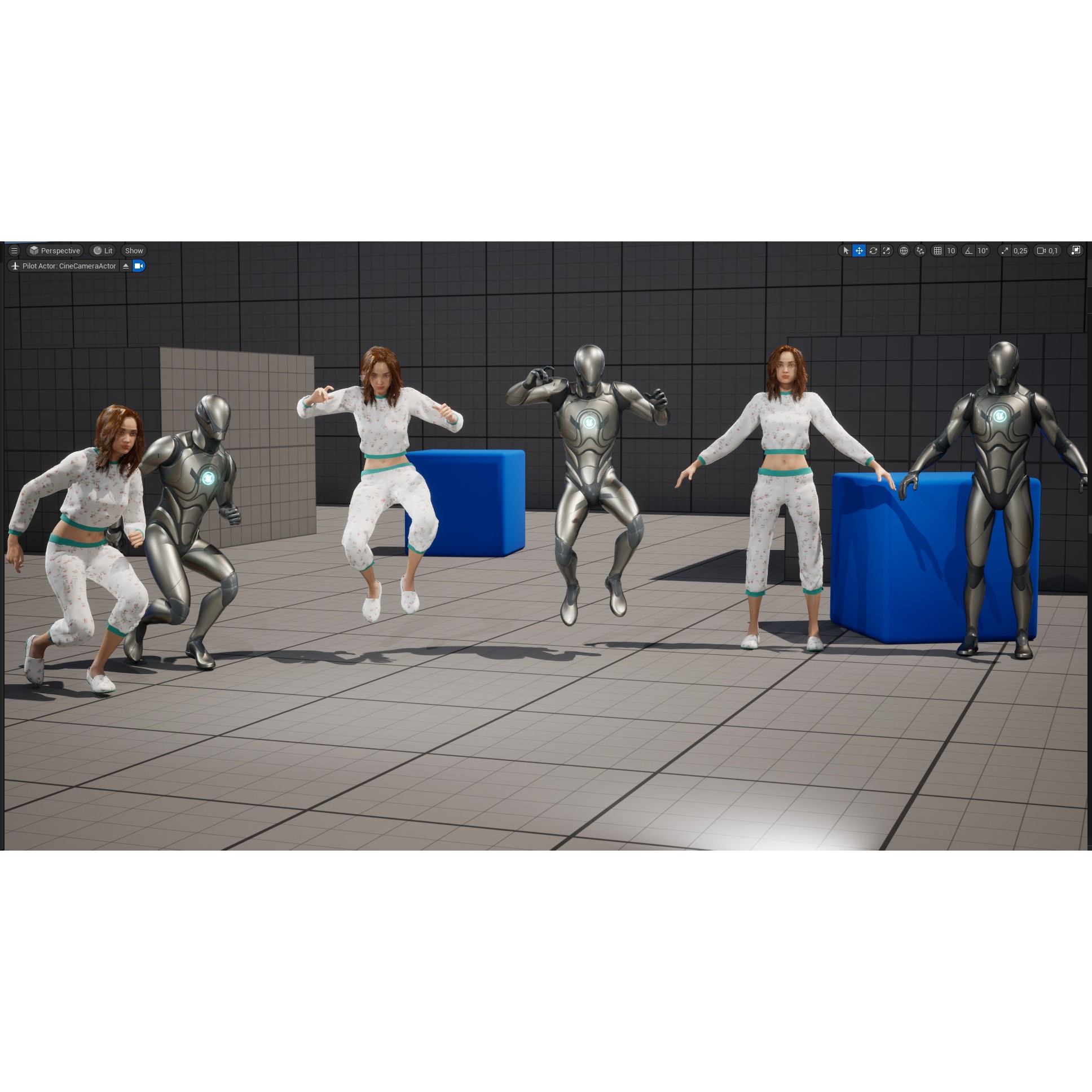 Casual Pajama Girl - Low-Poly Game-Ready 3D Model - View 22