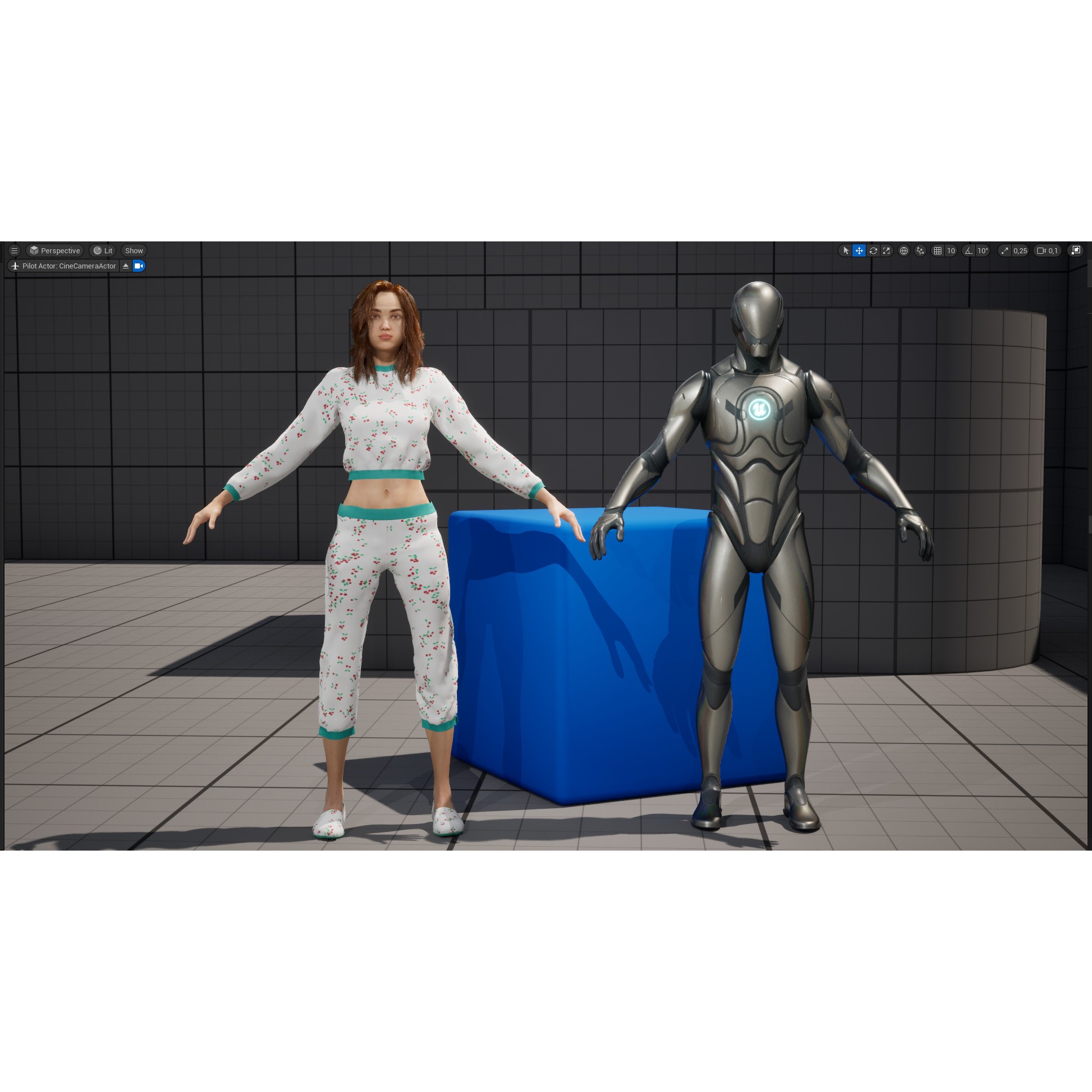 Casual Pajama Girl - Low-Poly Game-Ready 3D Model - View 23