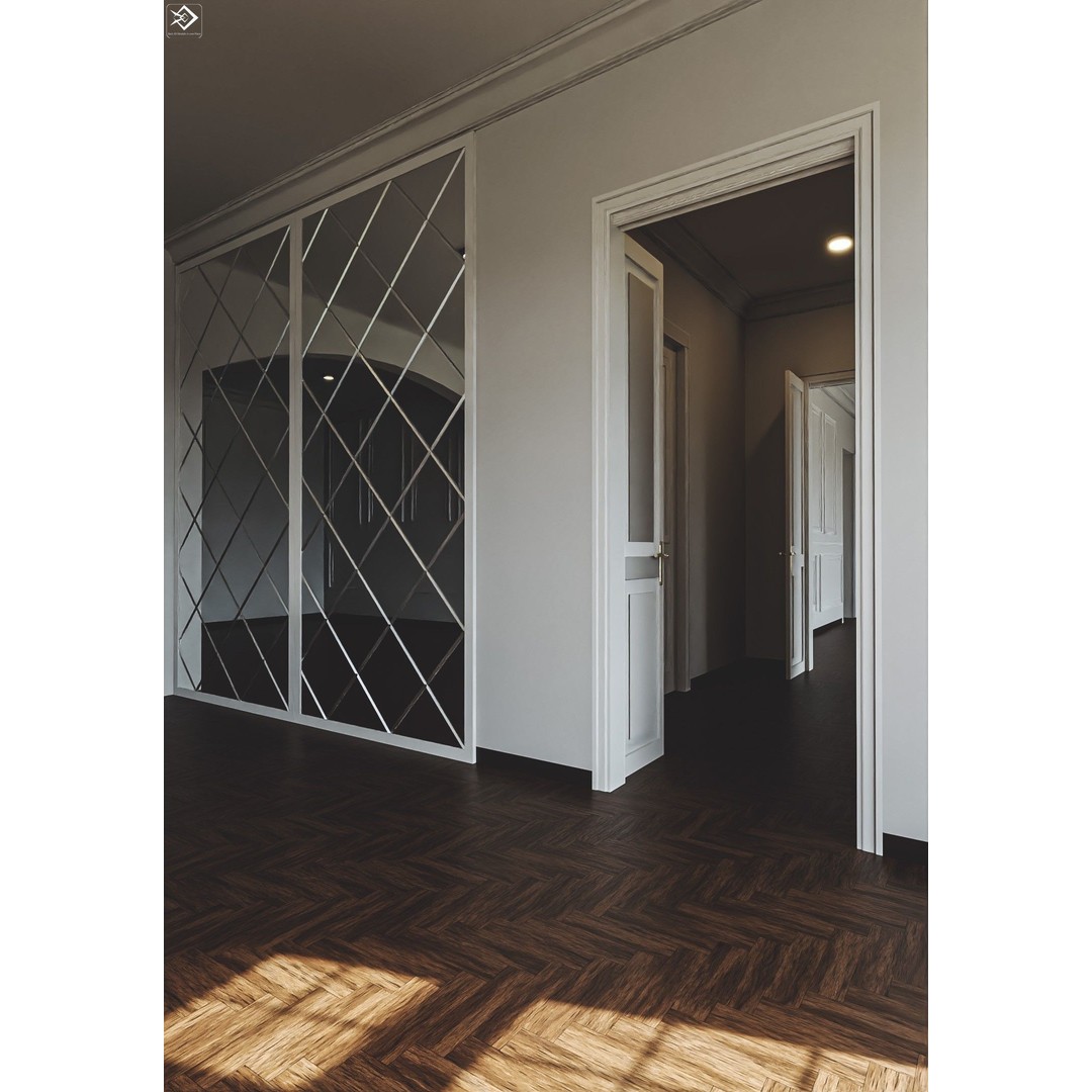 Royal Empty House Rooms 3D Model – Low Poly Game Asset, FBX, PBR - View 17