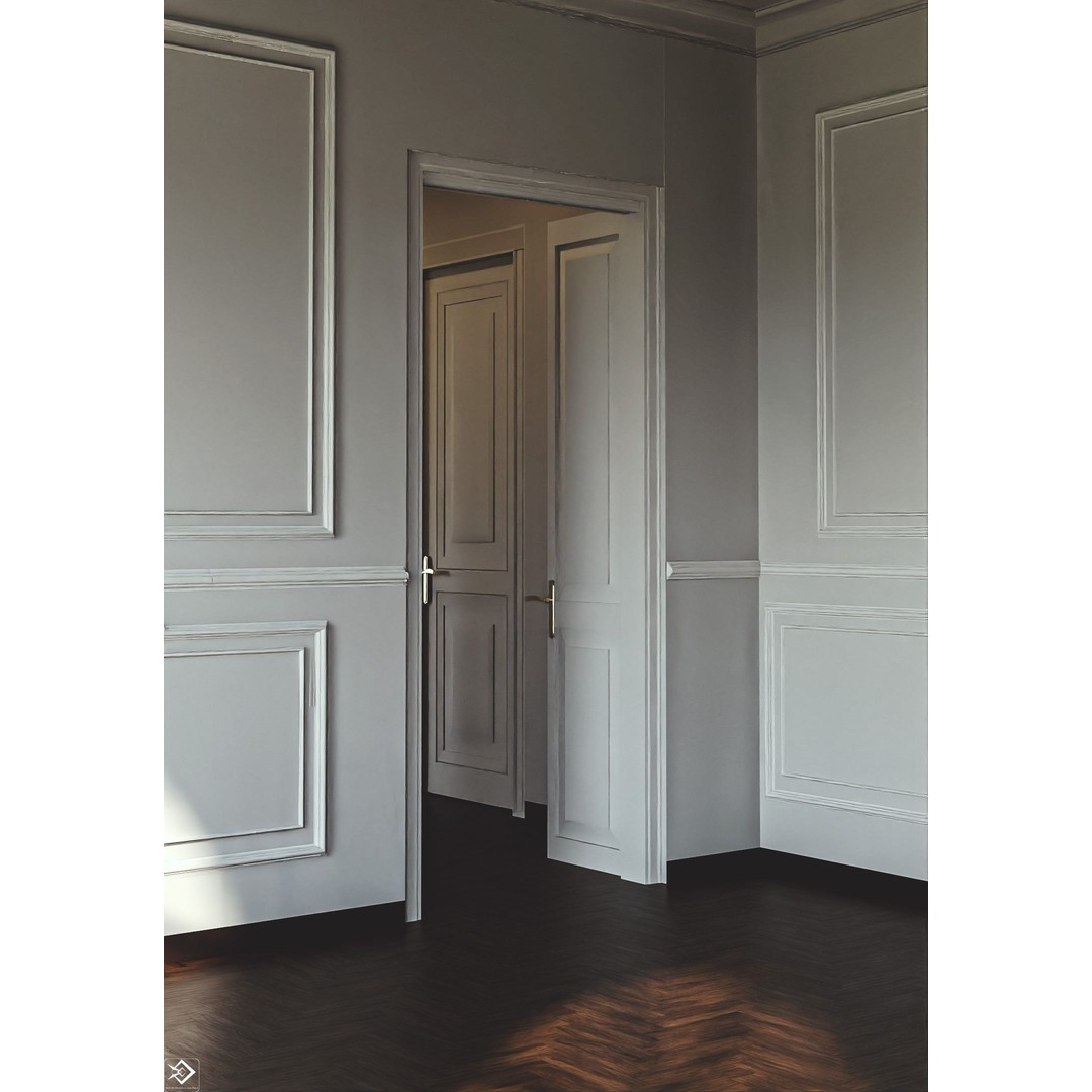 Royal Empty House Rooms 3D Model – Low Poly Game Asset, FBX, PBR - View 7