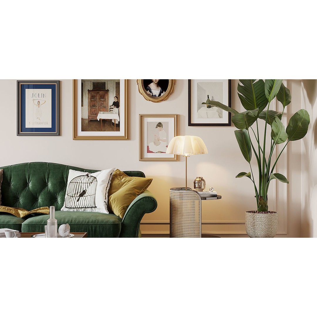 Living Room 3D Model – Fully Textured Interior Scene, Corona Renderer - View 3