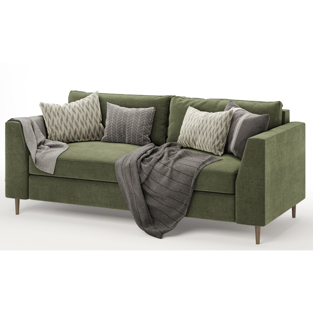 Avondale Sofa 3D Model – Modern Fabric Design, FBX & OBJ Formats - View 5