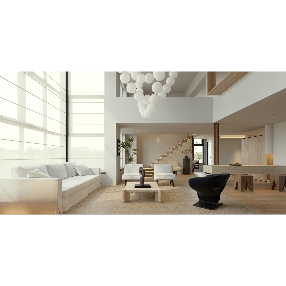Modern Villa 3D Model – Contemporary Interior Design, FBX, OBJ - View 3