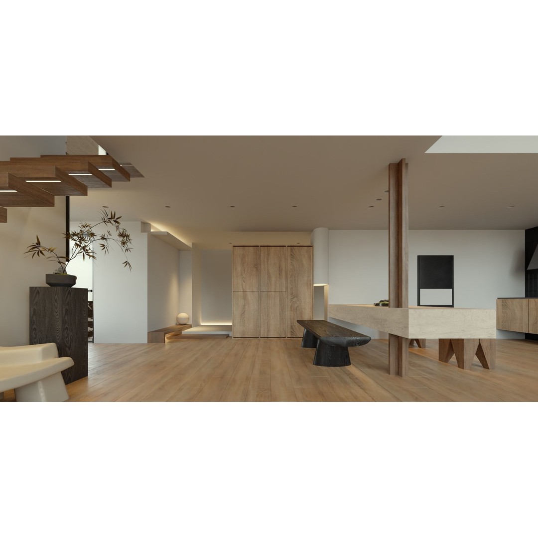 Modern Villa 3D Model – Contemporary Interior Design, FBX, OBJ - View 7
