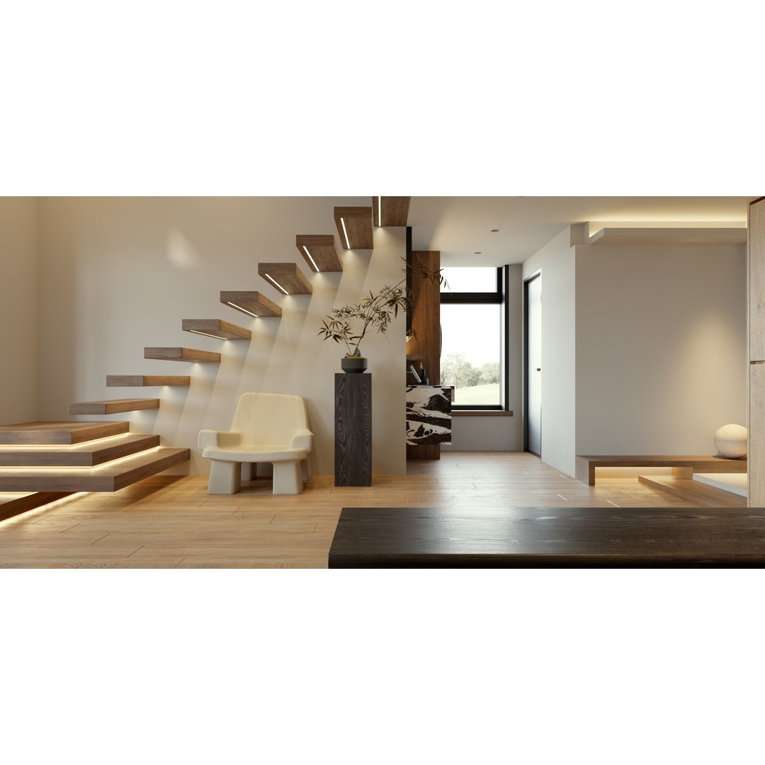 Modern Villa 3D Model – Contemporary Interior Design, FBX, OBJ - View 8