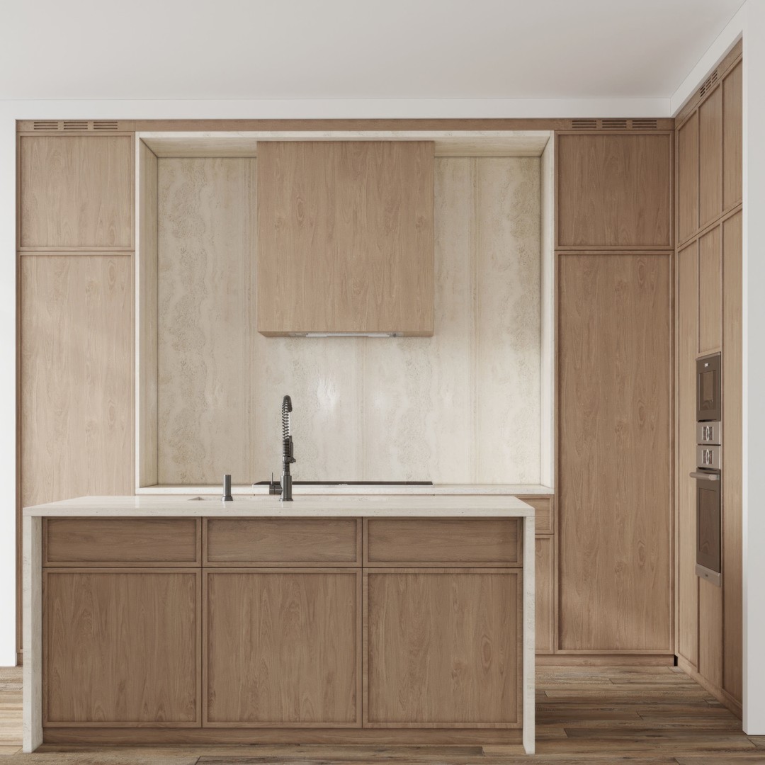 Modern L-Shaped Kitchen 3D Model – Game-Ready Interior Asset, FBX, OBJ - View 3