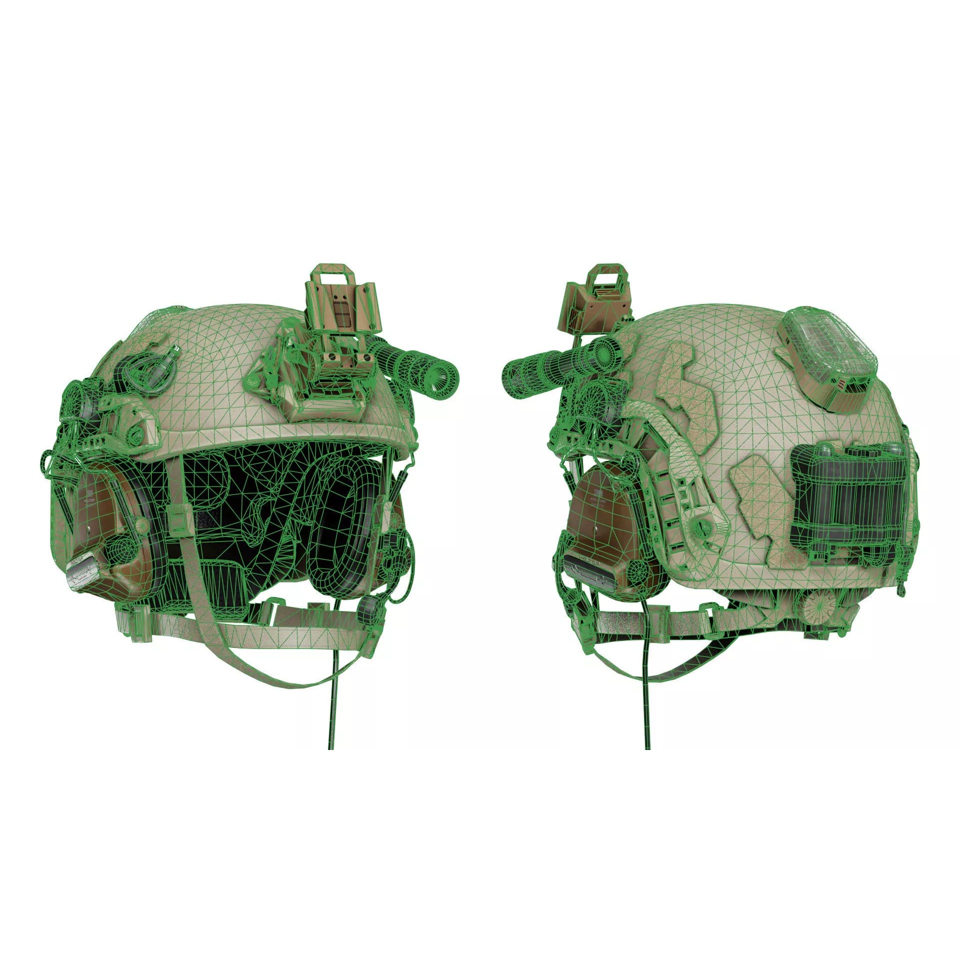 OPSCORE FTHS Ballistic Helmet - Low-Poly Game-Ready 3D Model - View 11
