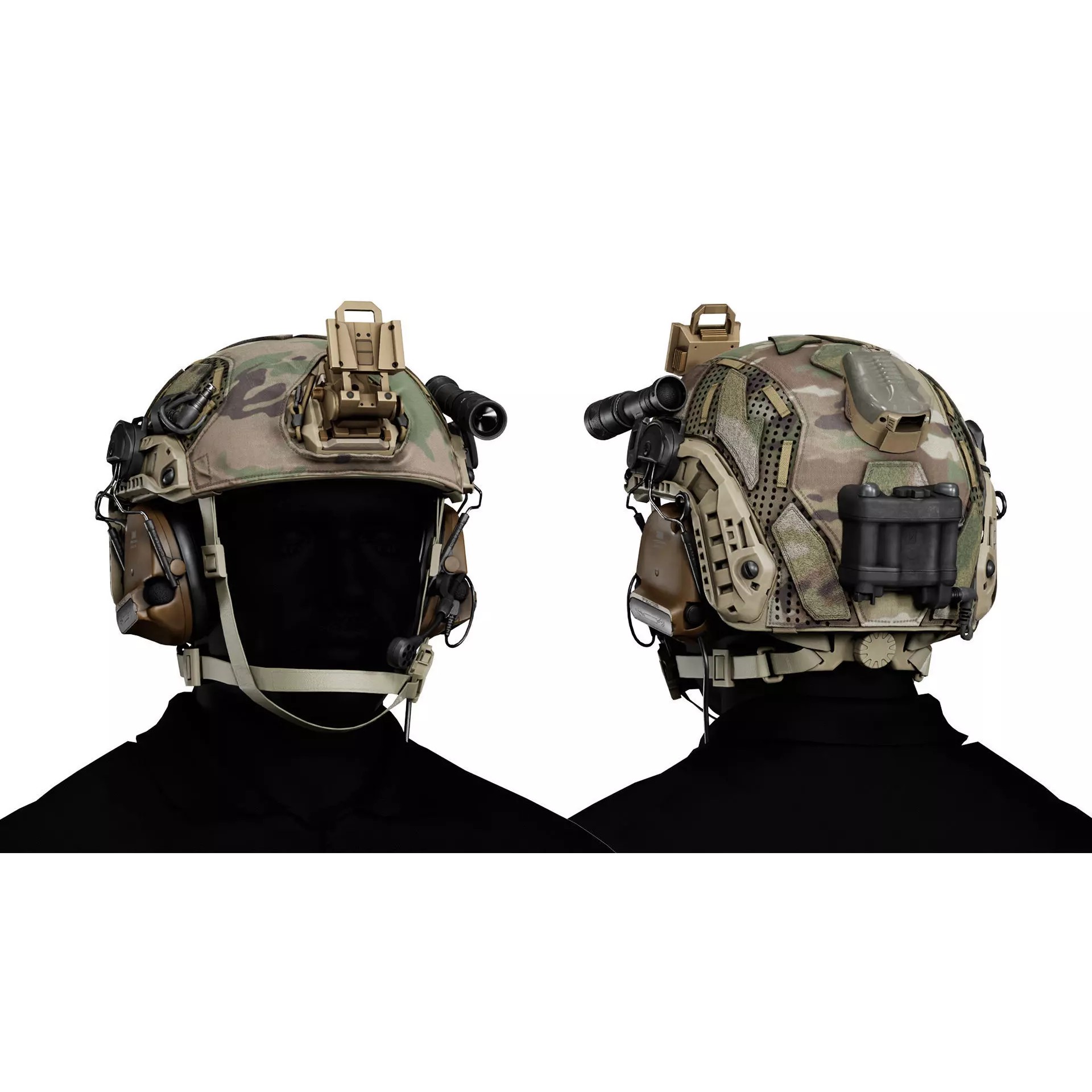OPSCORE FTHS Ballistic Helmet - Low-Poly Game-Ready 3D Model - View 3