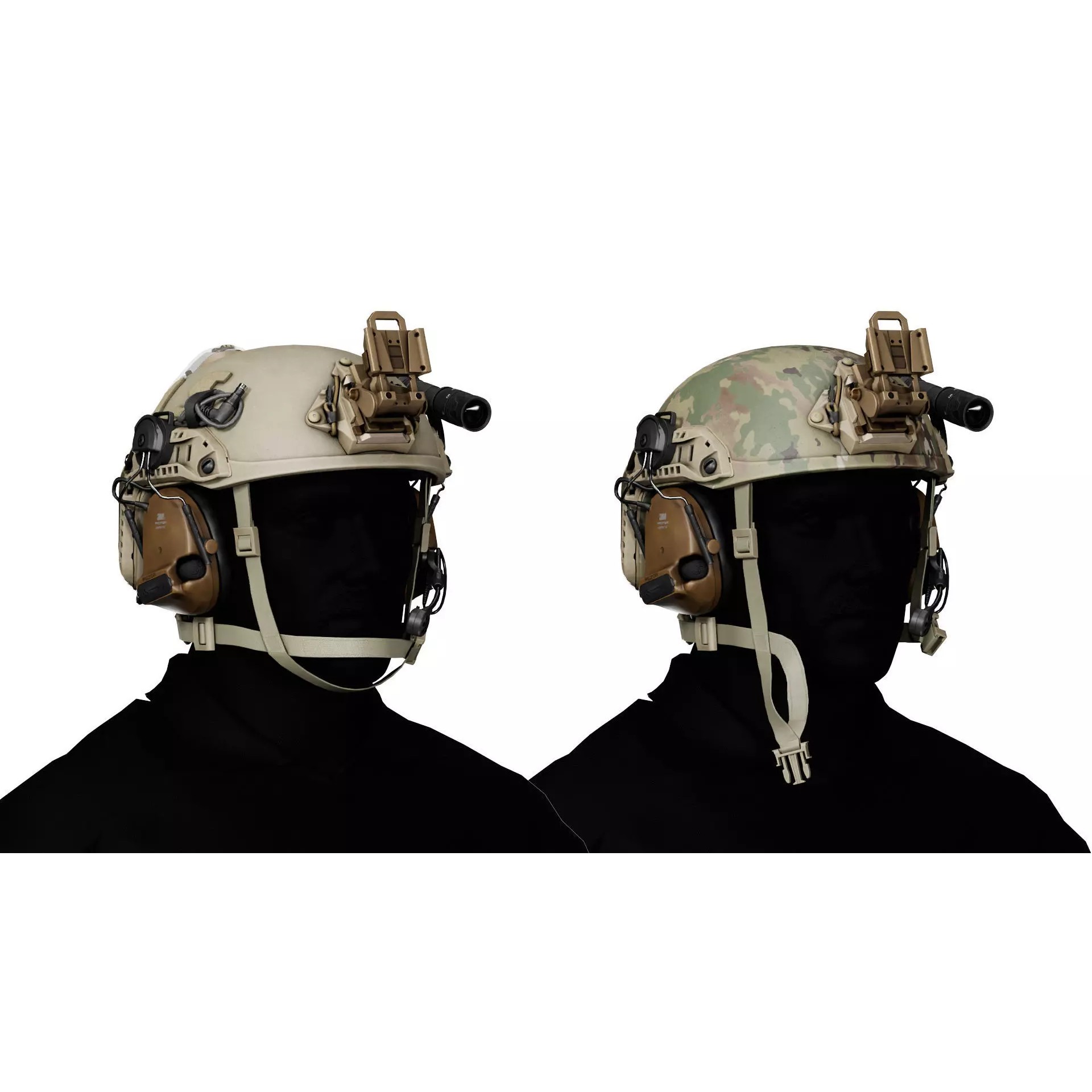 OPSCORE FTHS Ballistic Helmet - Low-Poly Game-Ready 3D Model - View 4