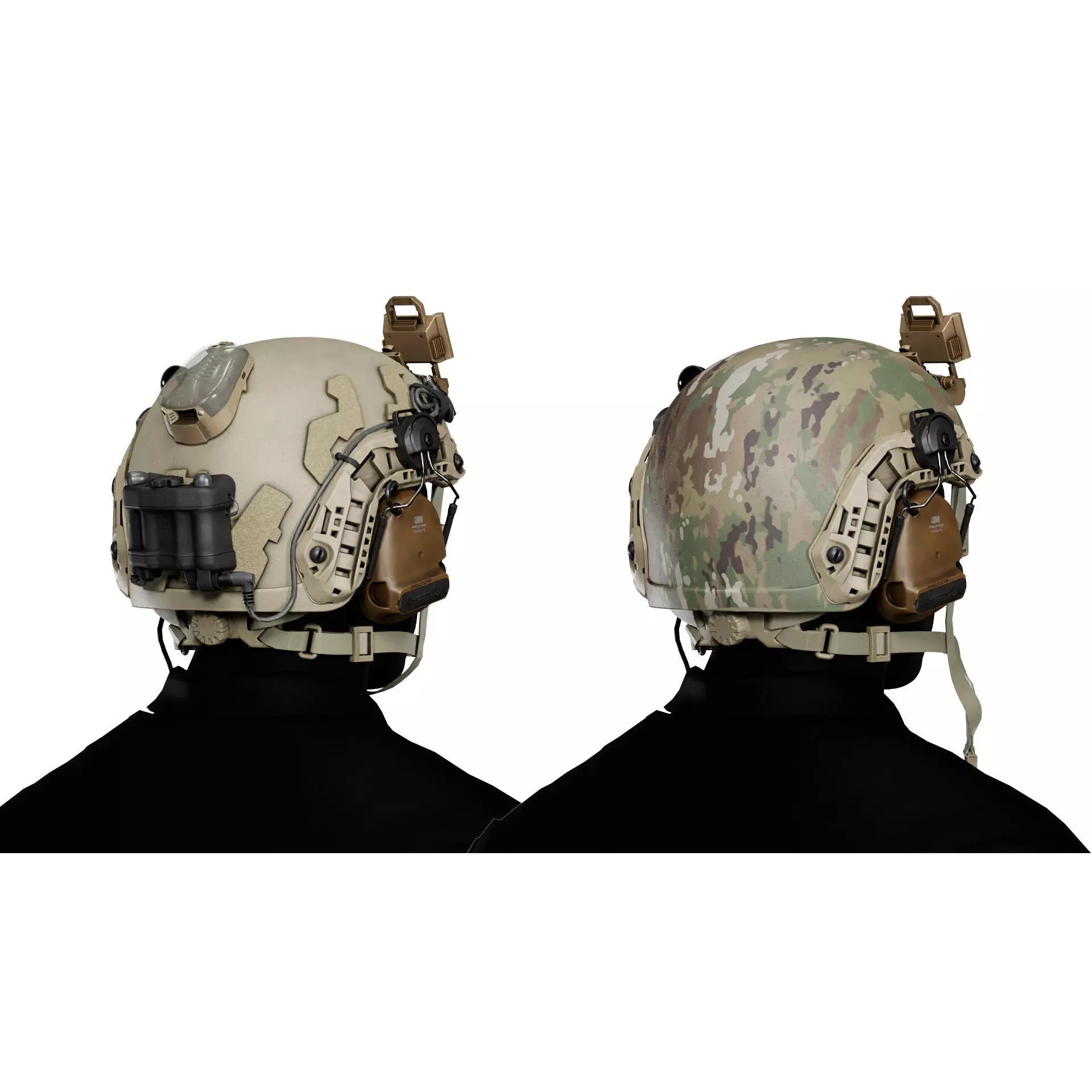 OPSCORE FTHS Ballistic Helmet - Low-Poly Game-Ready 3D Model - View 5