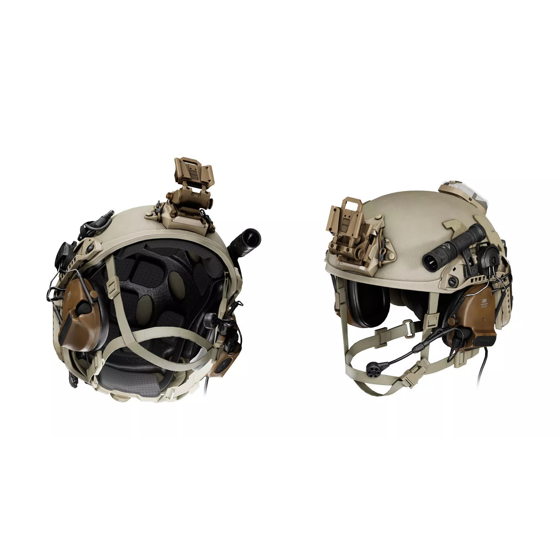 OPSCORE FTHS Ballistic Helmet - Low-Poly Game-Ready 3D Model - View 7