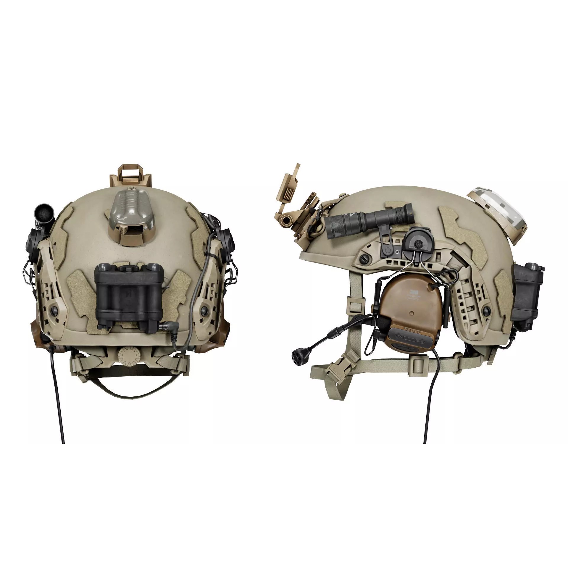 OPSCORE FTHS Ballistic Helmet - Low-Poly Game-Ready 3D Model - View 8