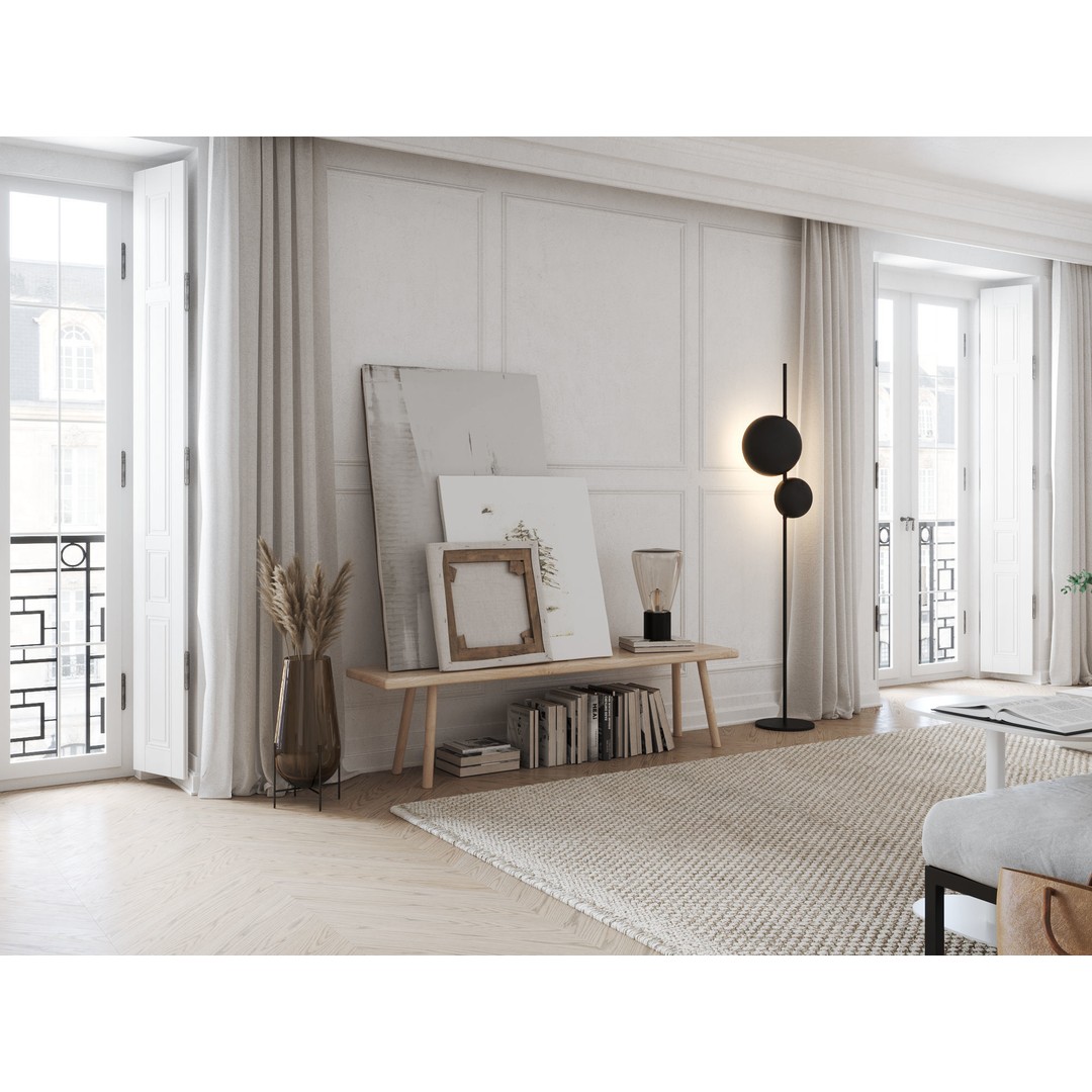 Eclectic Apartment Interior 3D Model – Warm Modern Design, C4D & Corona - View 4