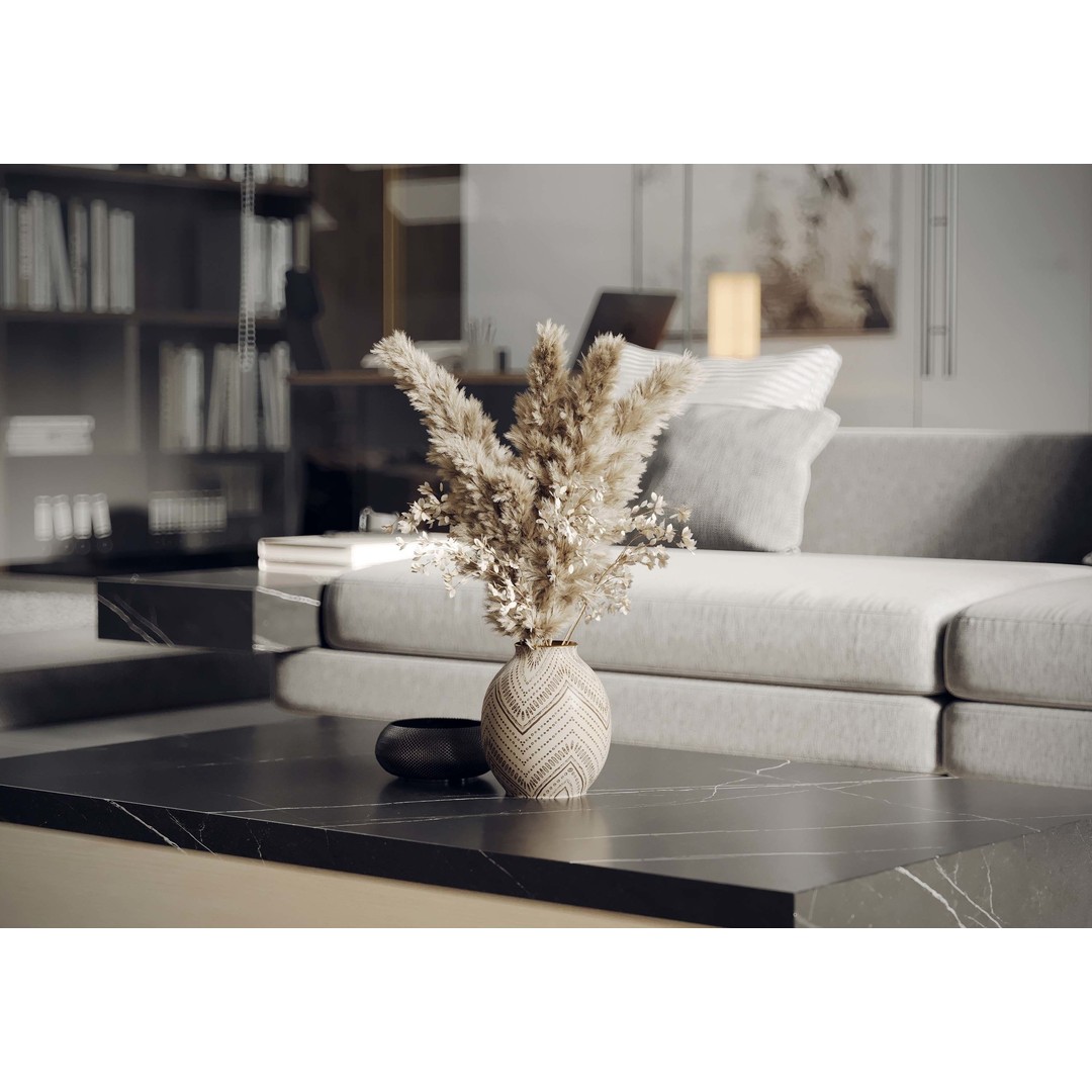 Contemporary Living Room 3D Model – PBR Textures, FBX, OBJ - View 10