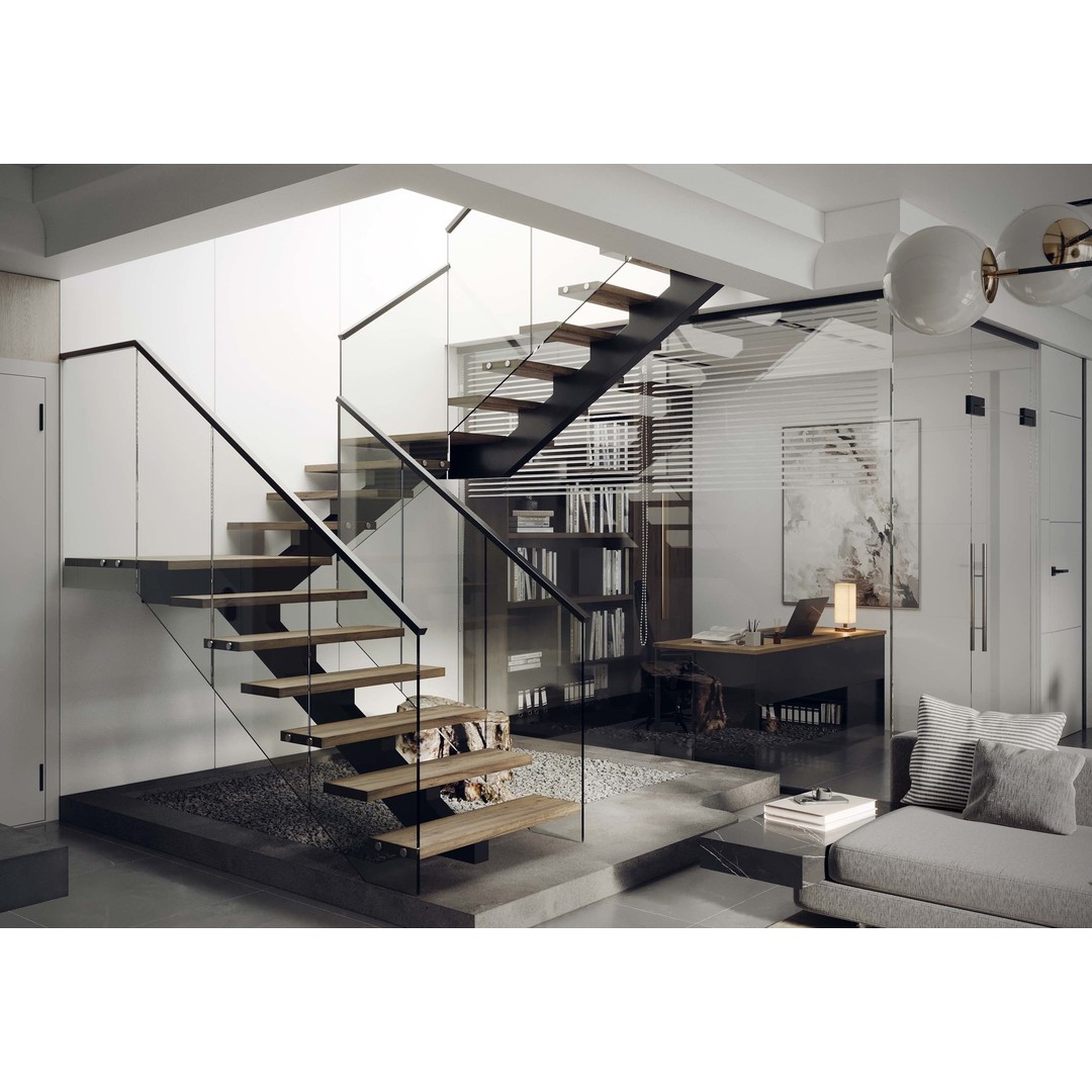 Contemporary Living Room 3D Model – PBR Textures, FBX, OBJ - View 9