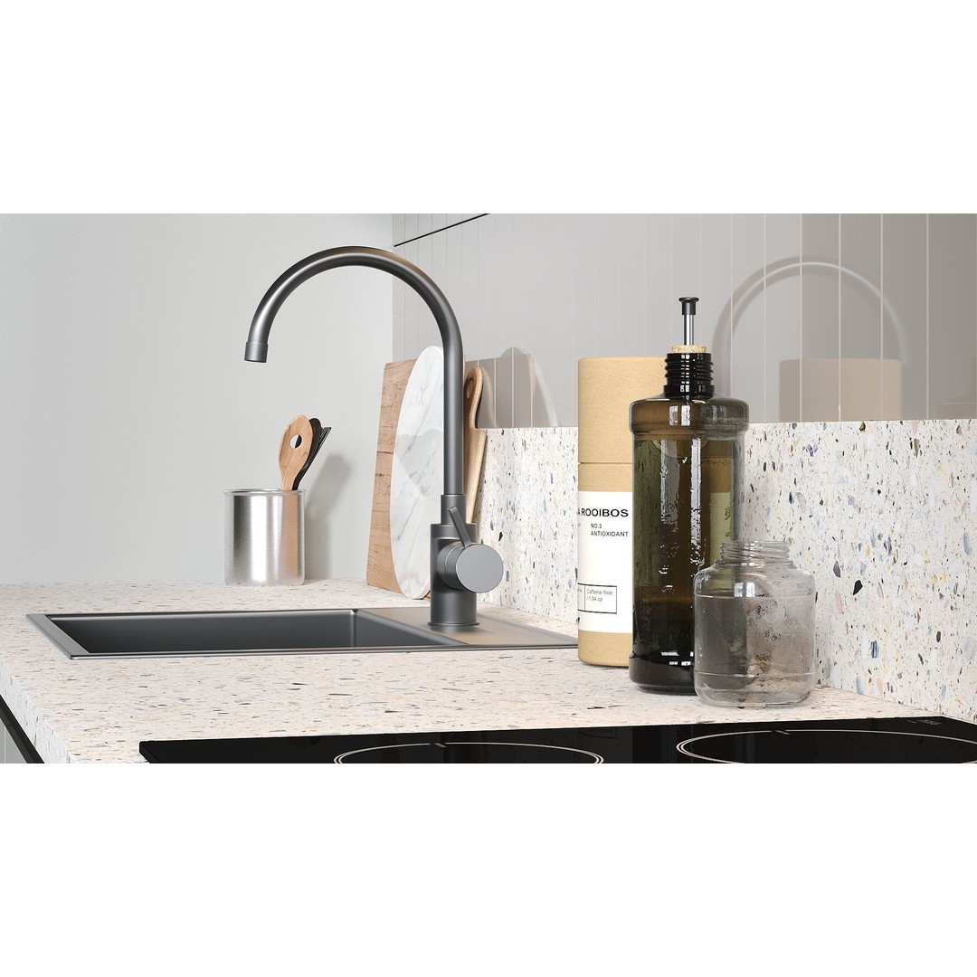 Modern Kitchen 3D Model – Minimalist Interior Design, Corona Render - View 10