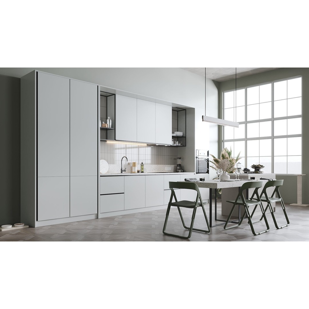 Modern Kitchen 3D Model – Minimalist Interior Design, Corona Render - View 3