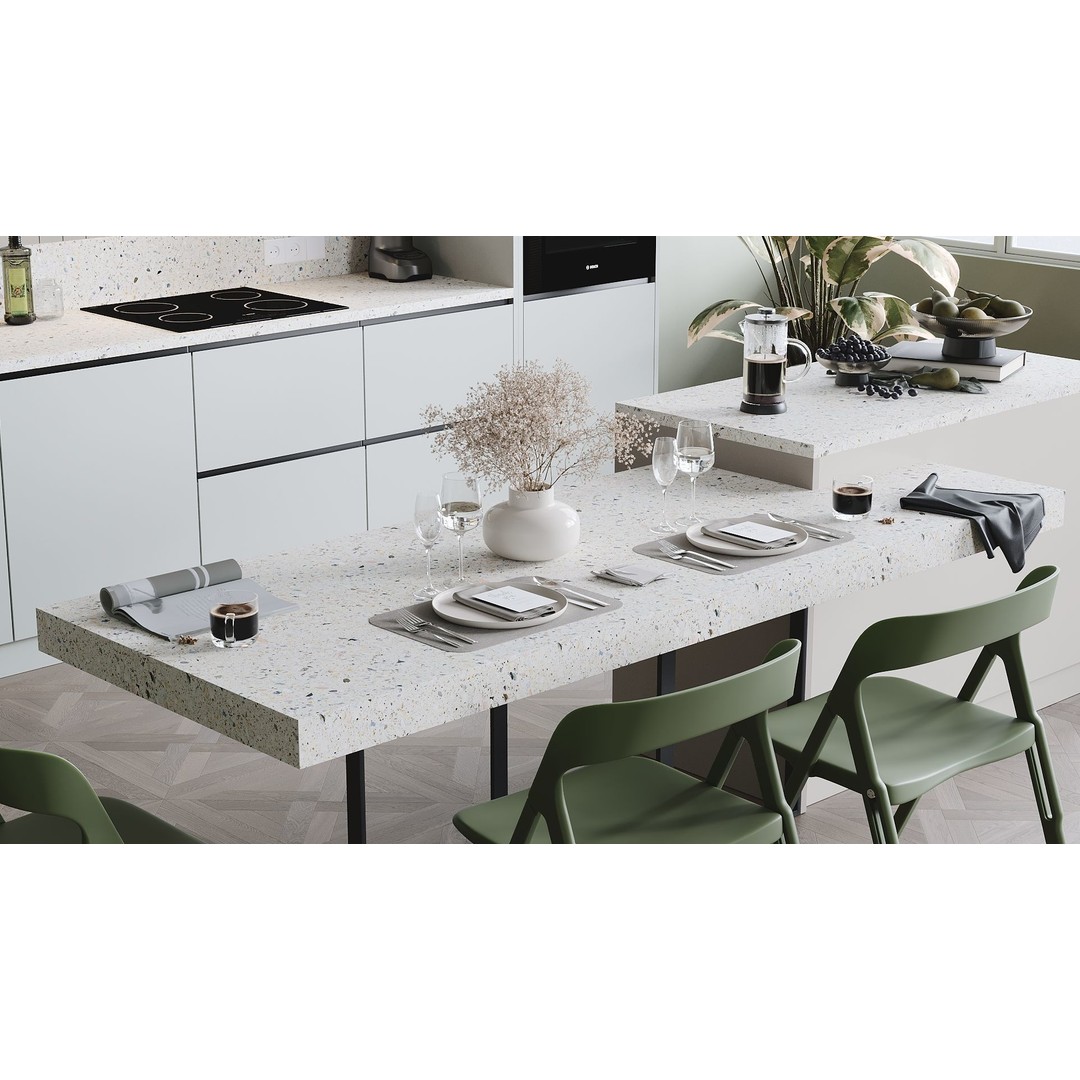 Modern Kitchen 3D Model – Minimalist Interior Design, Corona Render - View 4