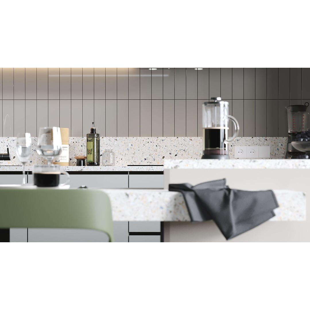 Modern Kitchen 3D Model – Minimalist Interior Design, Corona Render - View 6