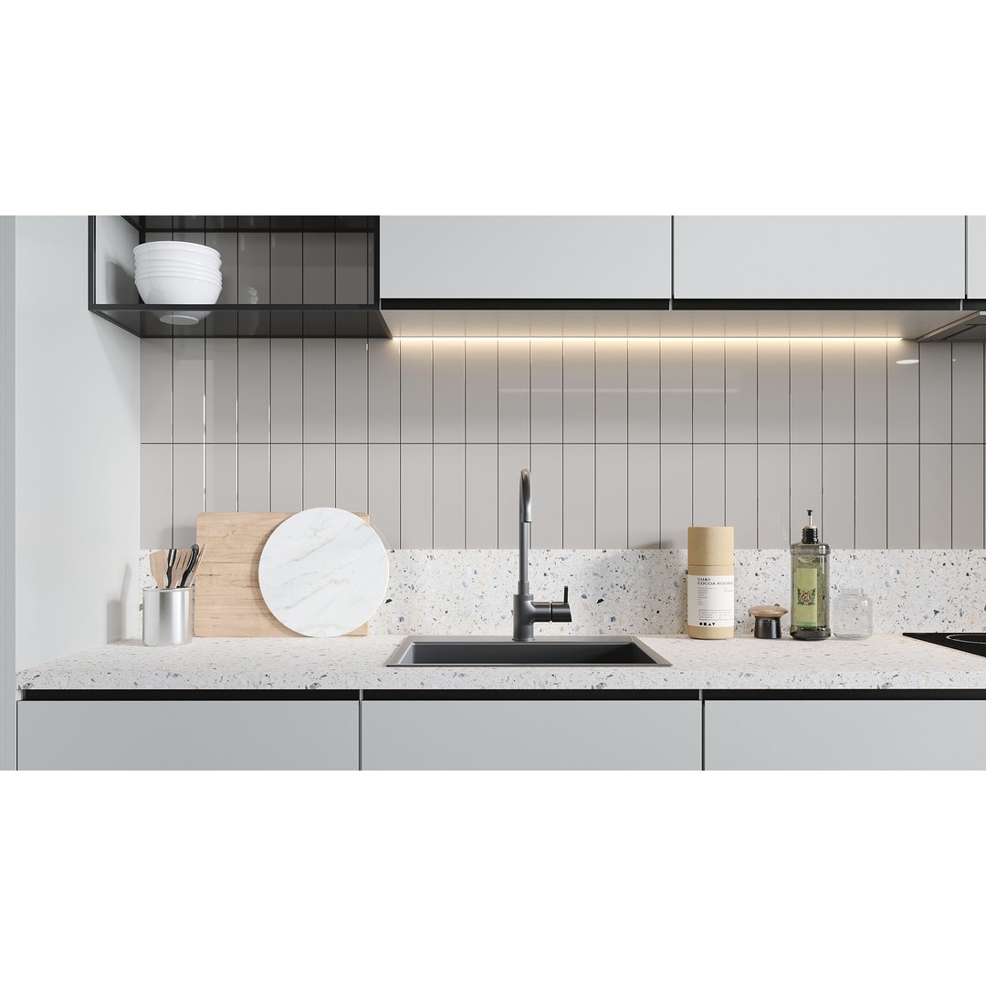 Modern Kitchen 3D Model – Minimalist Interior Design, Corona Render - View 9