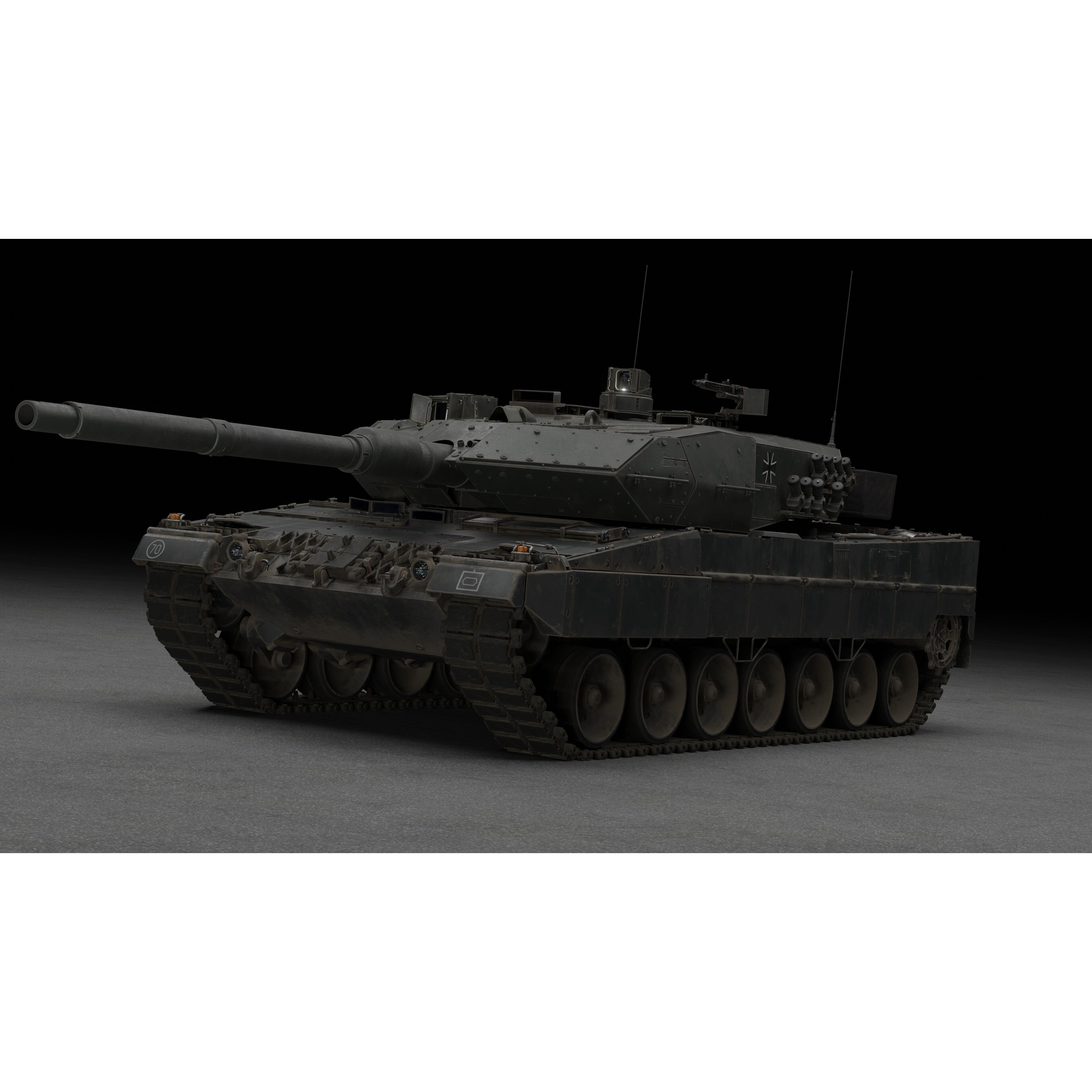 Leopard 2A6 Tank with Interior - Game-Ready 3D Model - View 16