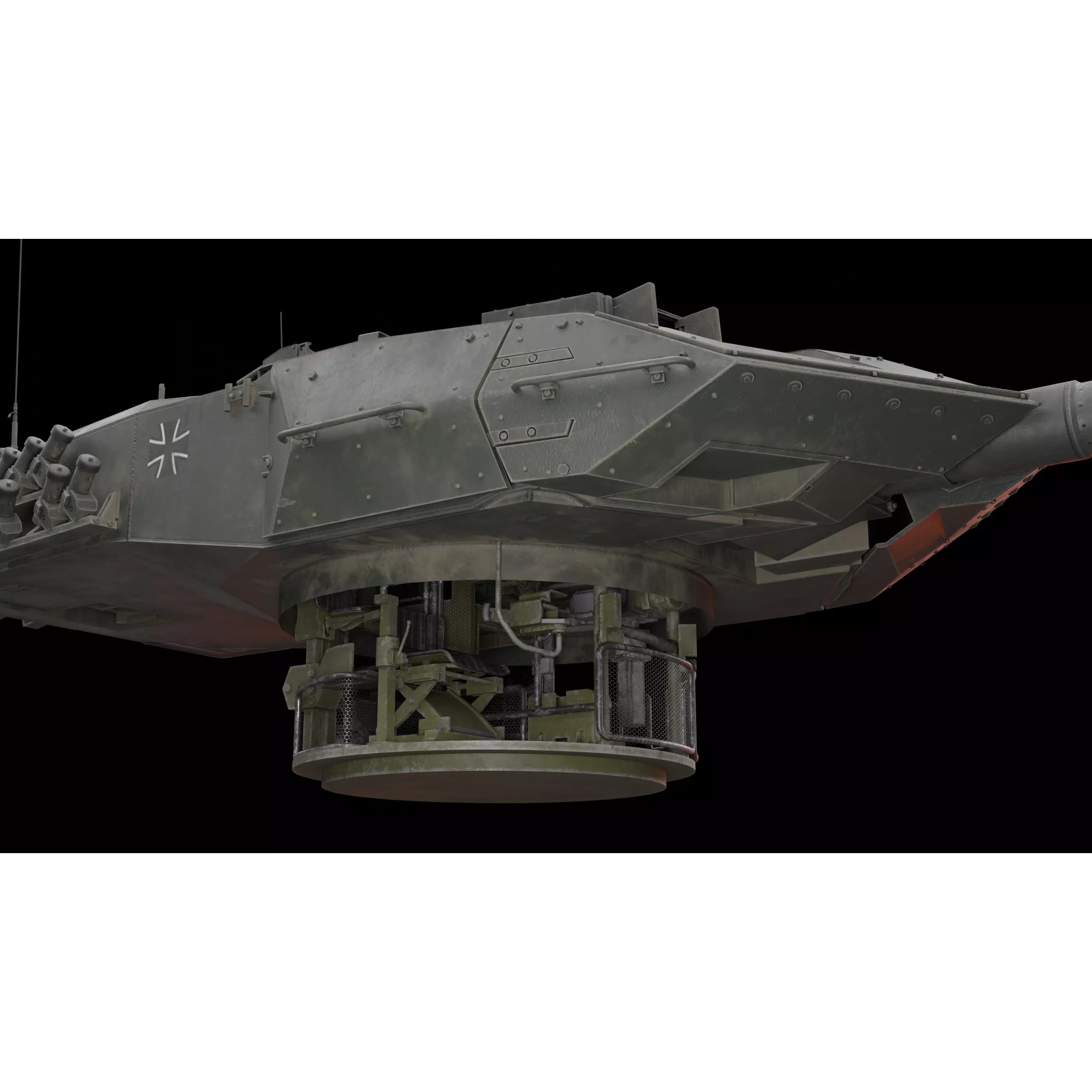 Leopard 2A6 Tank with Interior - Game-Ready 3D Model - View 2