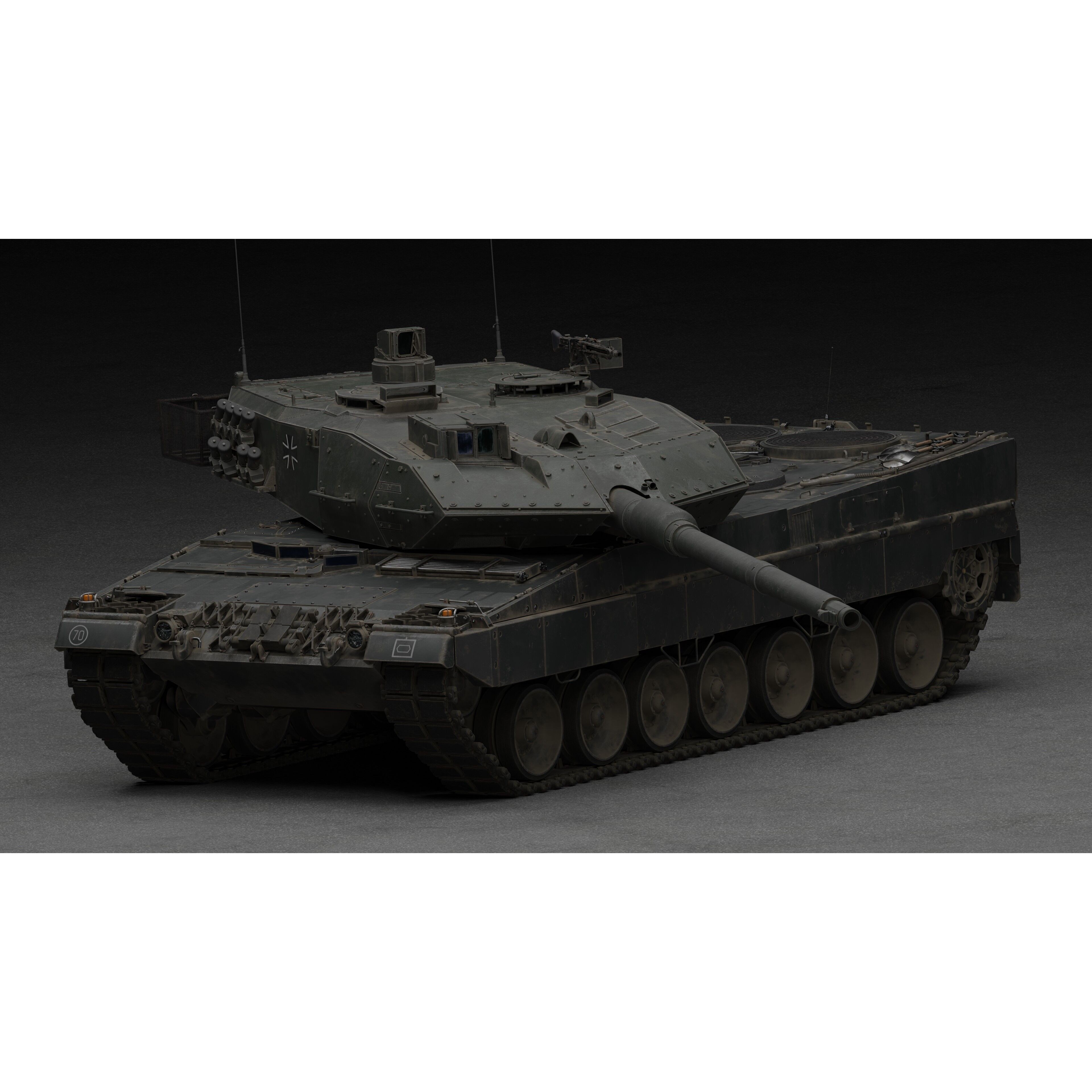 Leopard 2A6 Tank with Interior - Game-Ready 3D Model - View 25