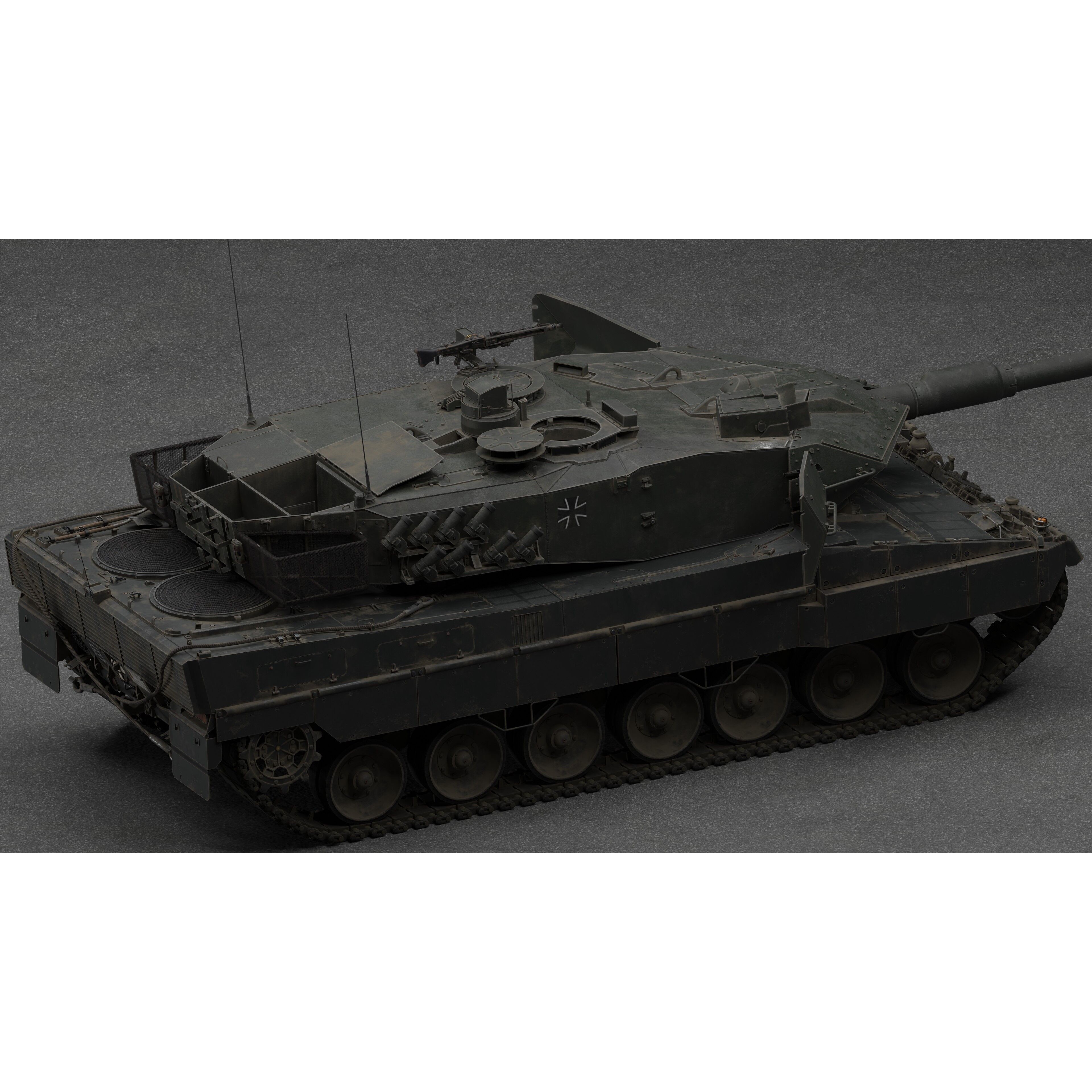 Leopard 2A6 Tank with Interior - Game-Ready 3D Model - View 27
