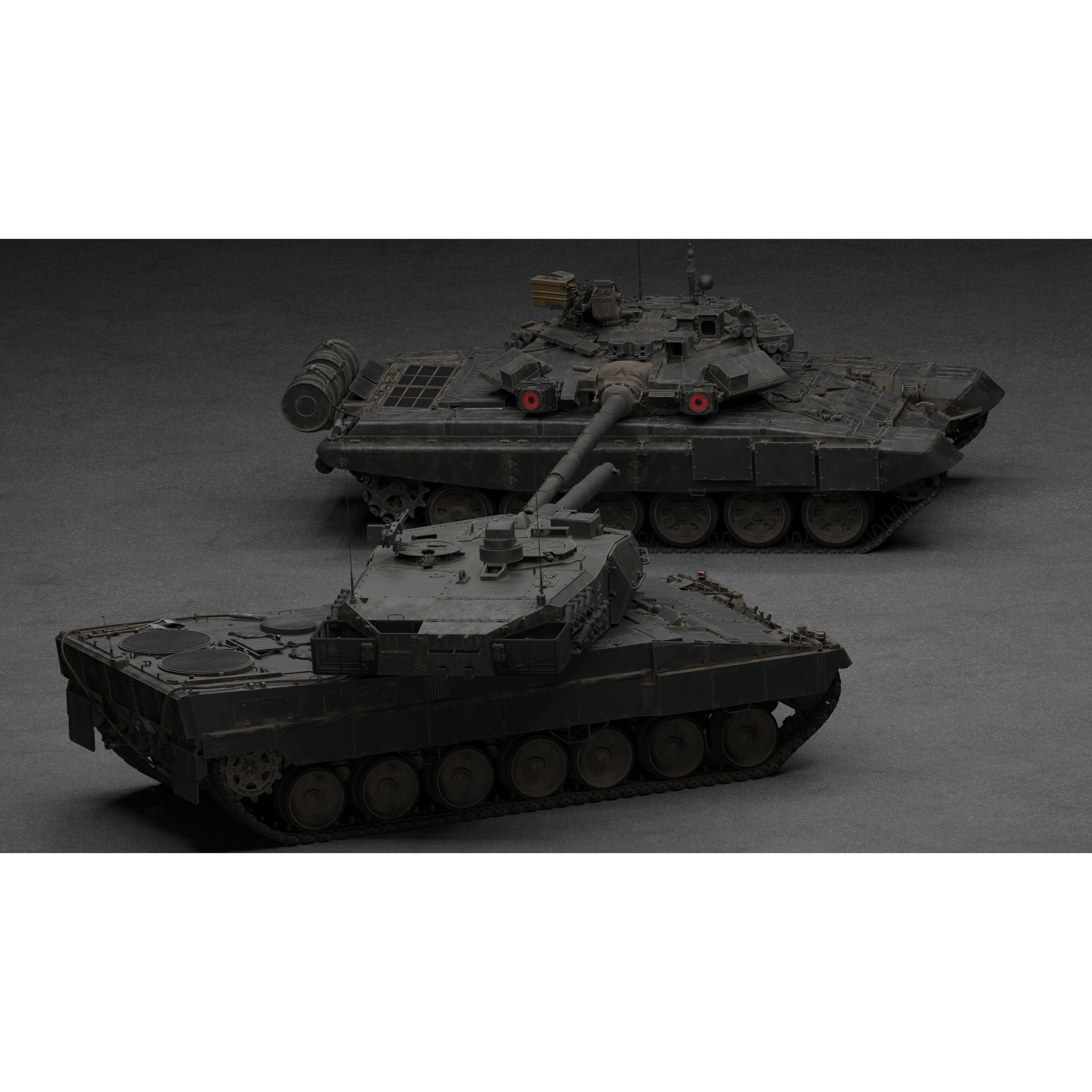 Leopard 2A6 Tank with Interior - Game-Ready 3D Model - View 30