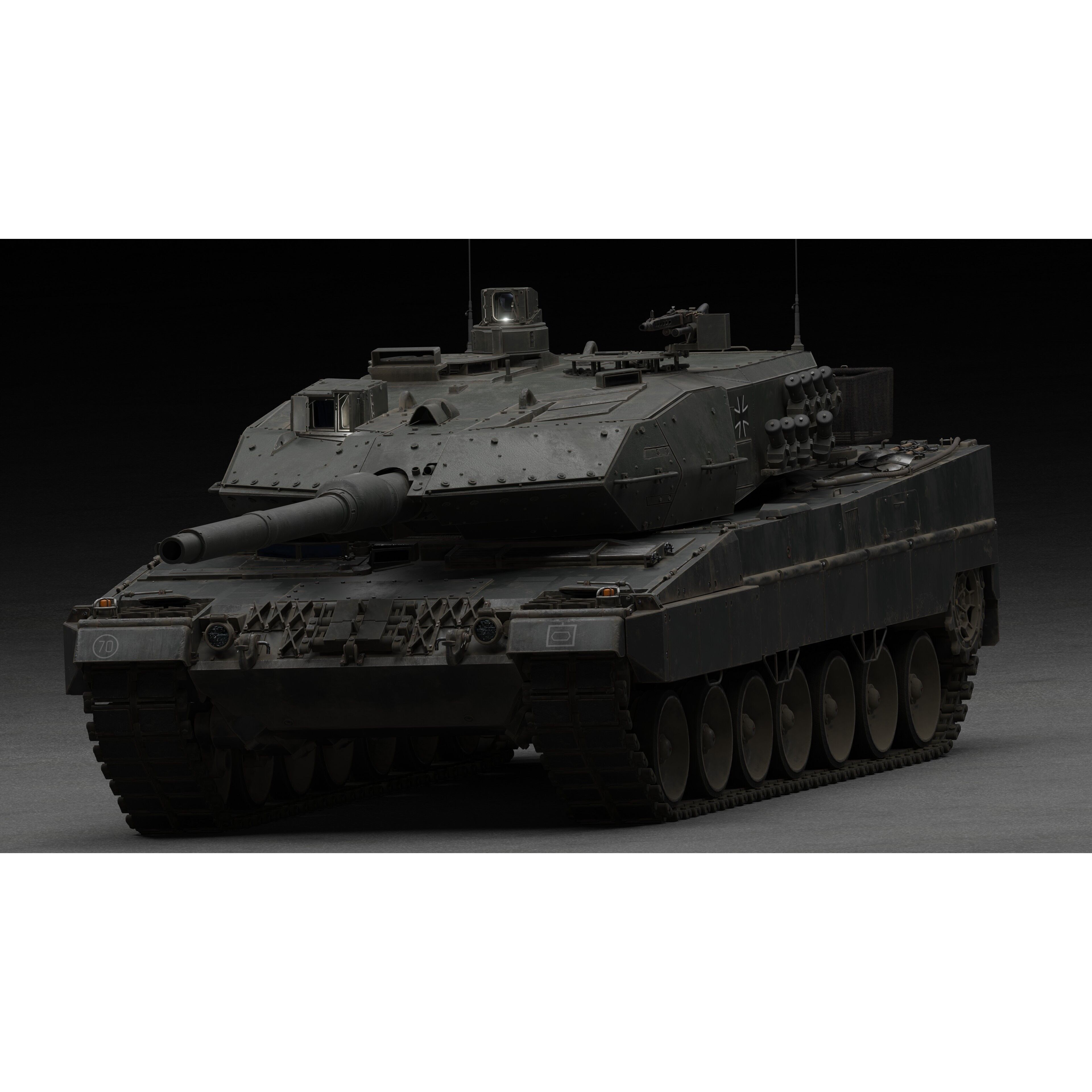 Leopard 2A6 Tank with Interior - Game-Ready 3D Model - View 31