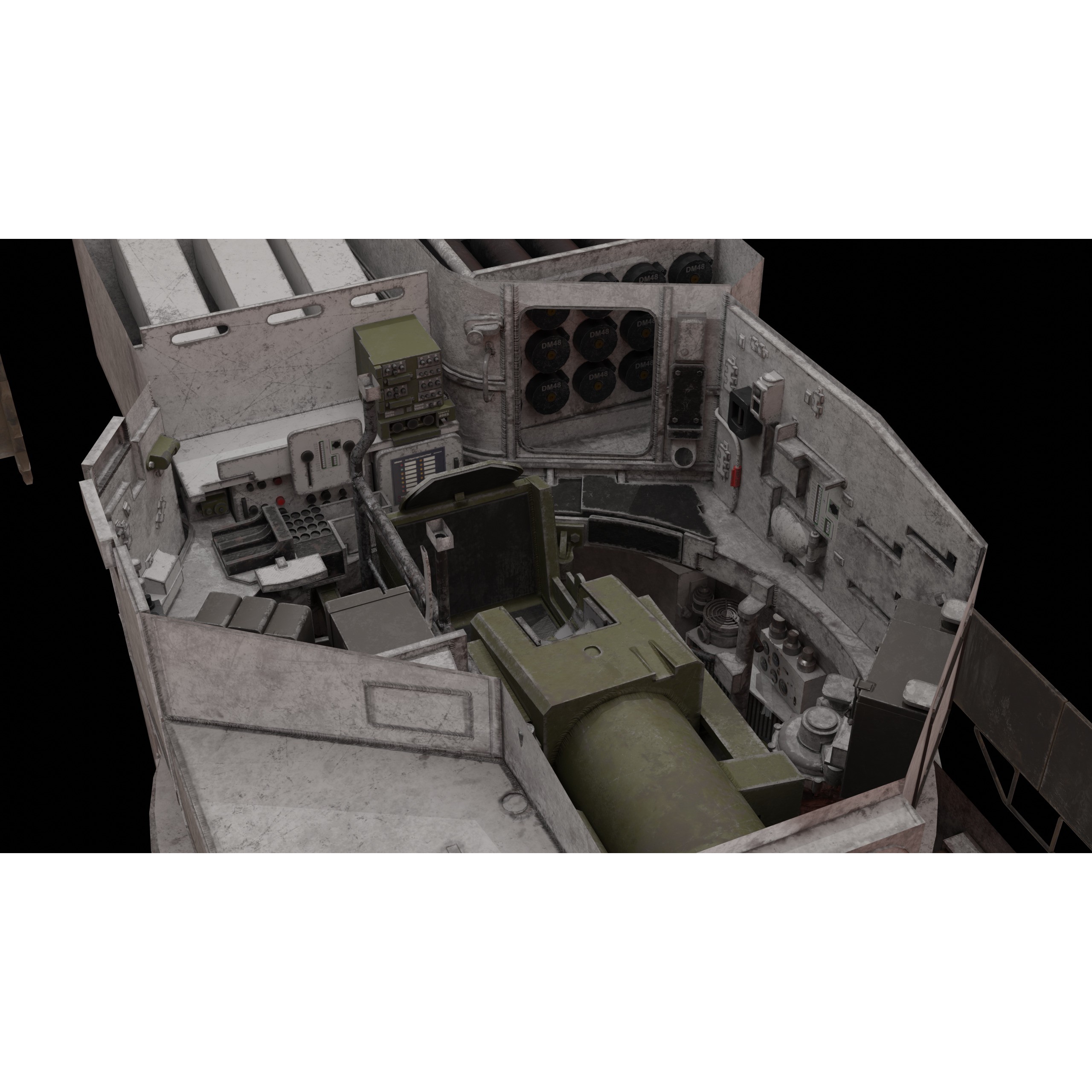 Leopard 2A6 Tank with Interior - Game-Ready 3D Model - View 4