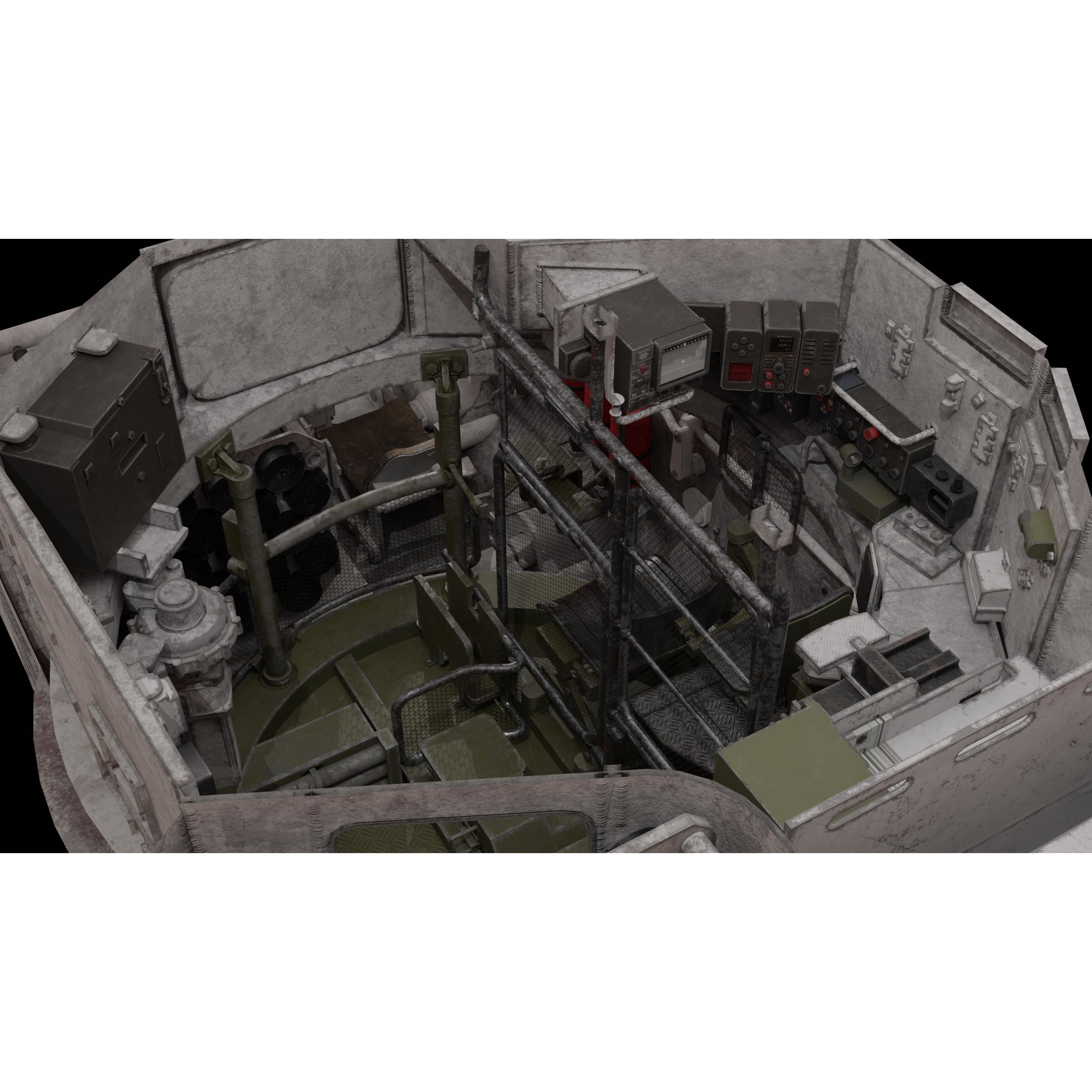 Leopard 2A6 Tank with Interior - Game-Ready 3D Model - View 6