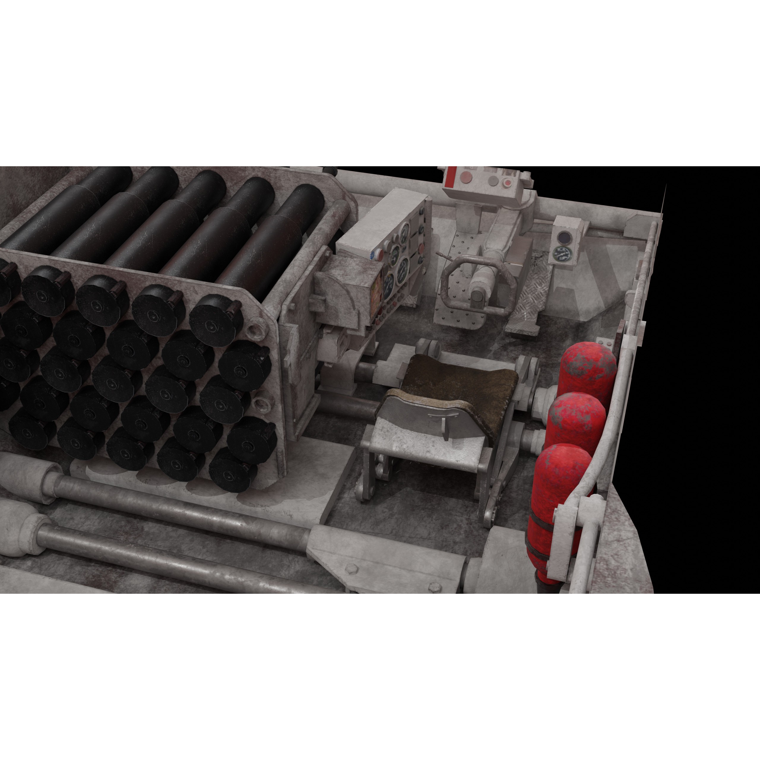 Leopard 2A6 Tank with Interior - Game-Ready 3D Model - View 8