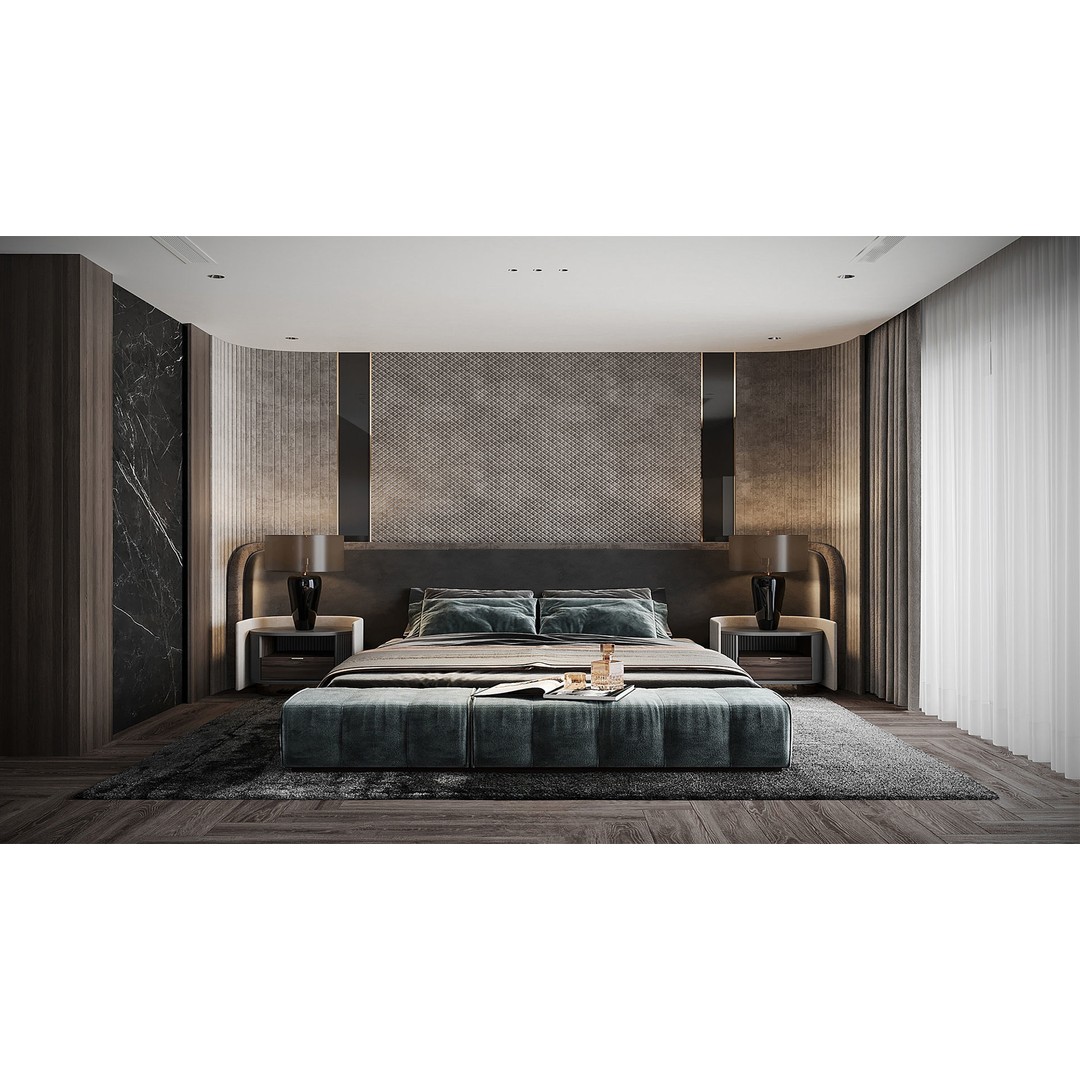 Bedroom Furniture 3D Model – Titan6 Interior Design Asset, FBX, OBJ