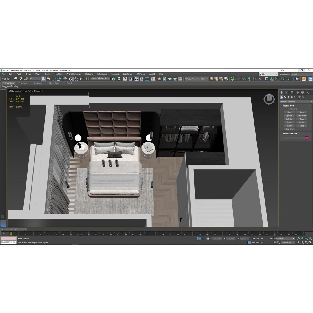 Bedroom Furniture 3D Model – Titan6 Interior Design Asset, FBX, OBJ - View 16
