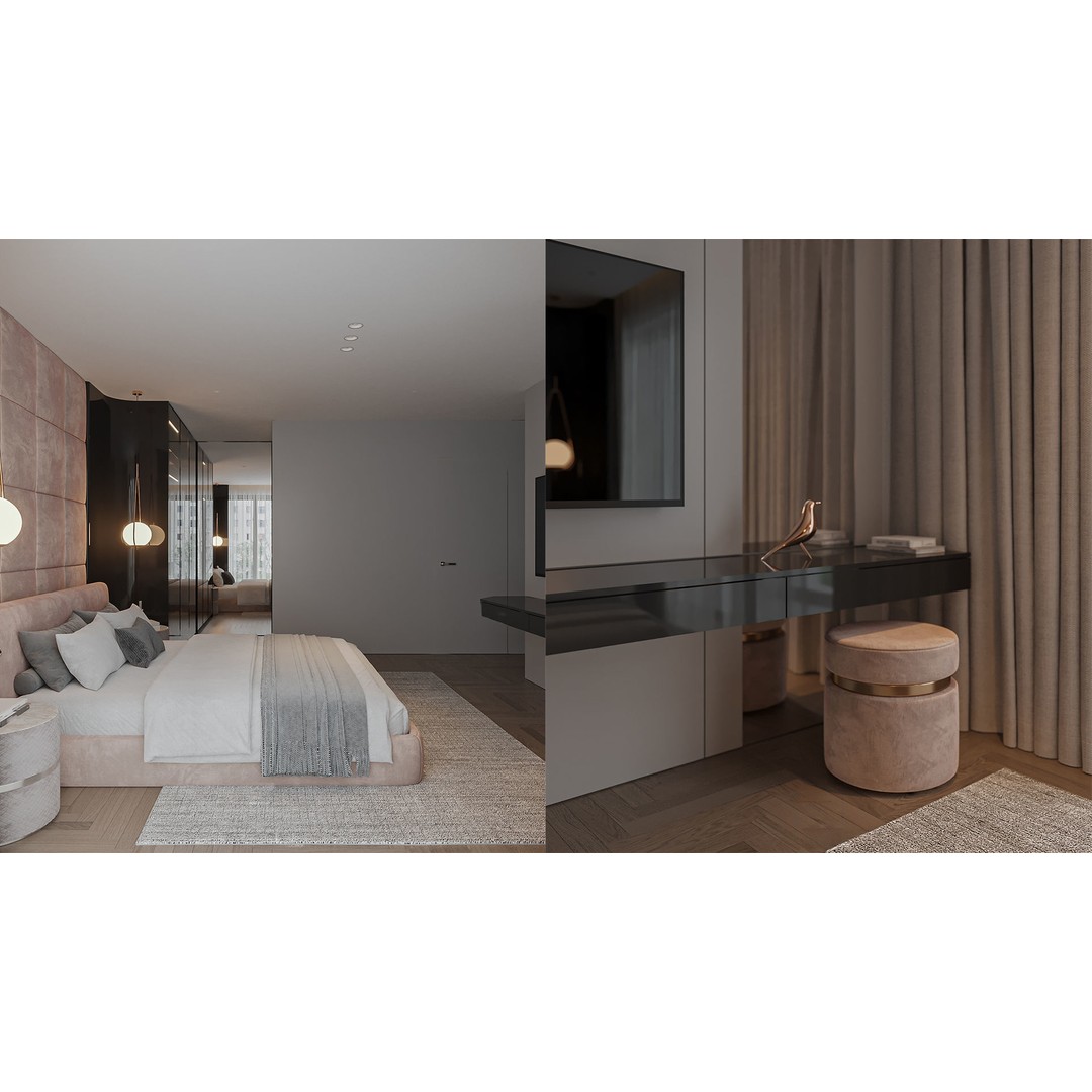 Bedroom Furniture 3D Model – Titan6 Interior Design Asset, FBX, OBJ - View 19