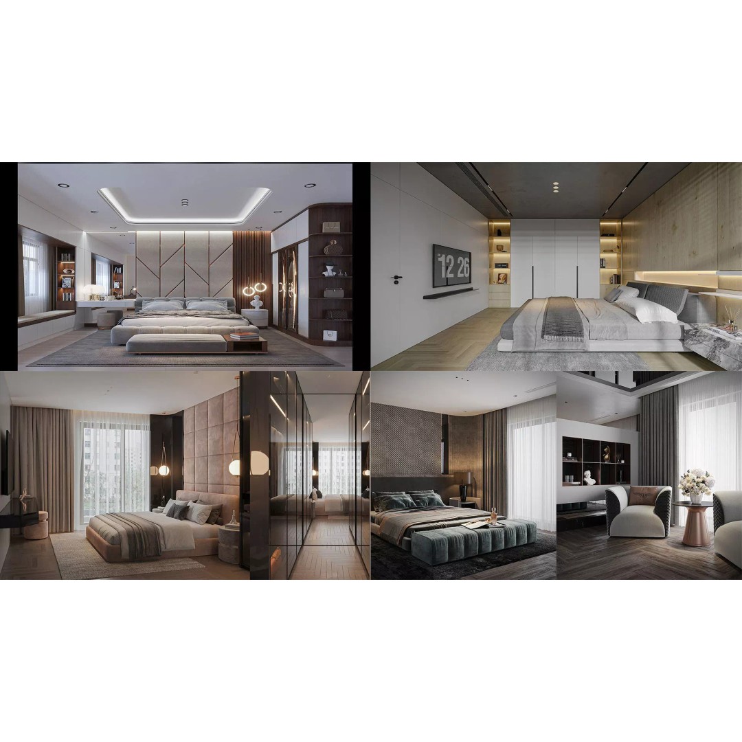 Bedroom Furniture 3D Model – Titan6 Interior Design Asset, FBX, OBJ - View 2