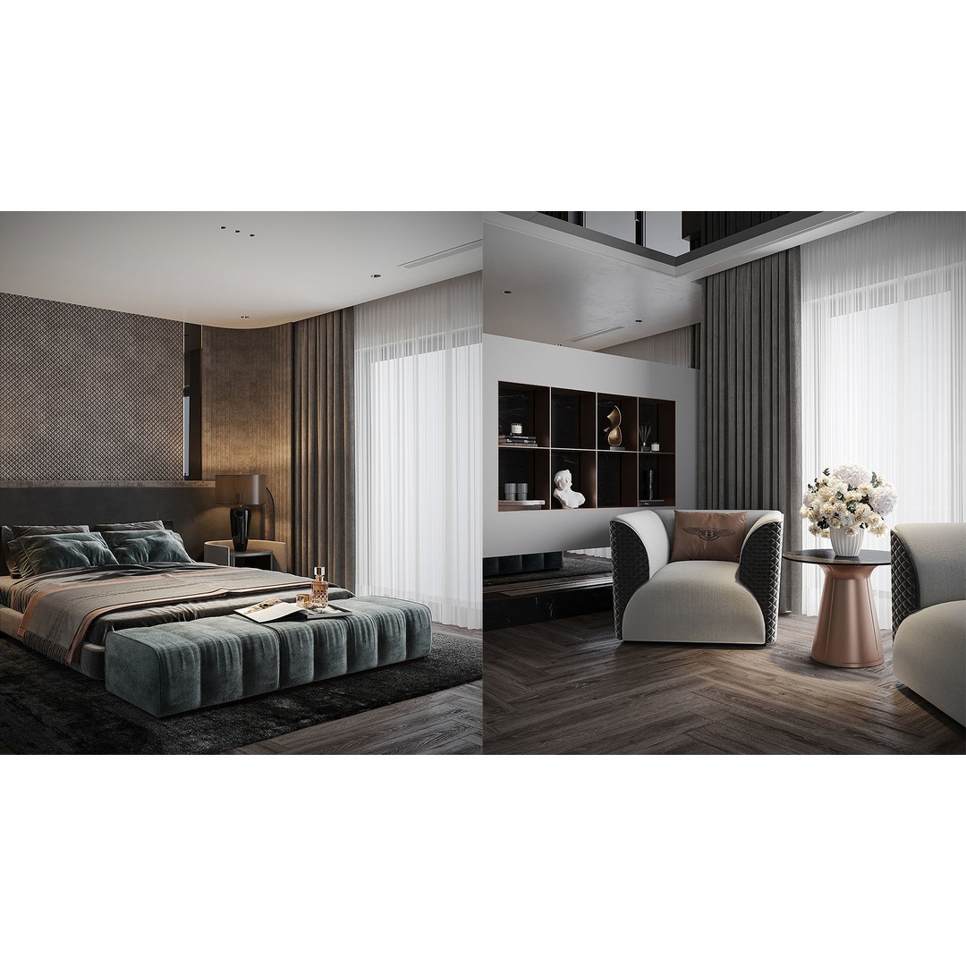 Bedroom Furniture 3D Model – Titan6 Interior Design Asset, FBX, OBJ - View 22
