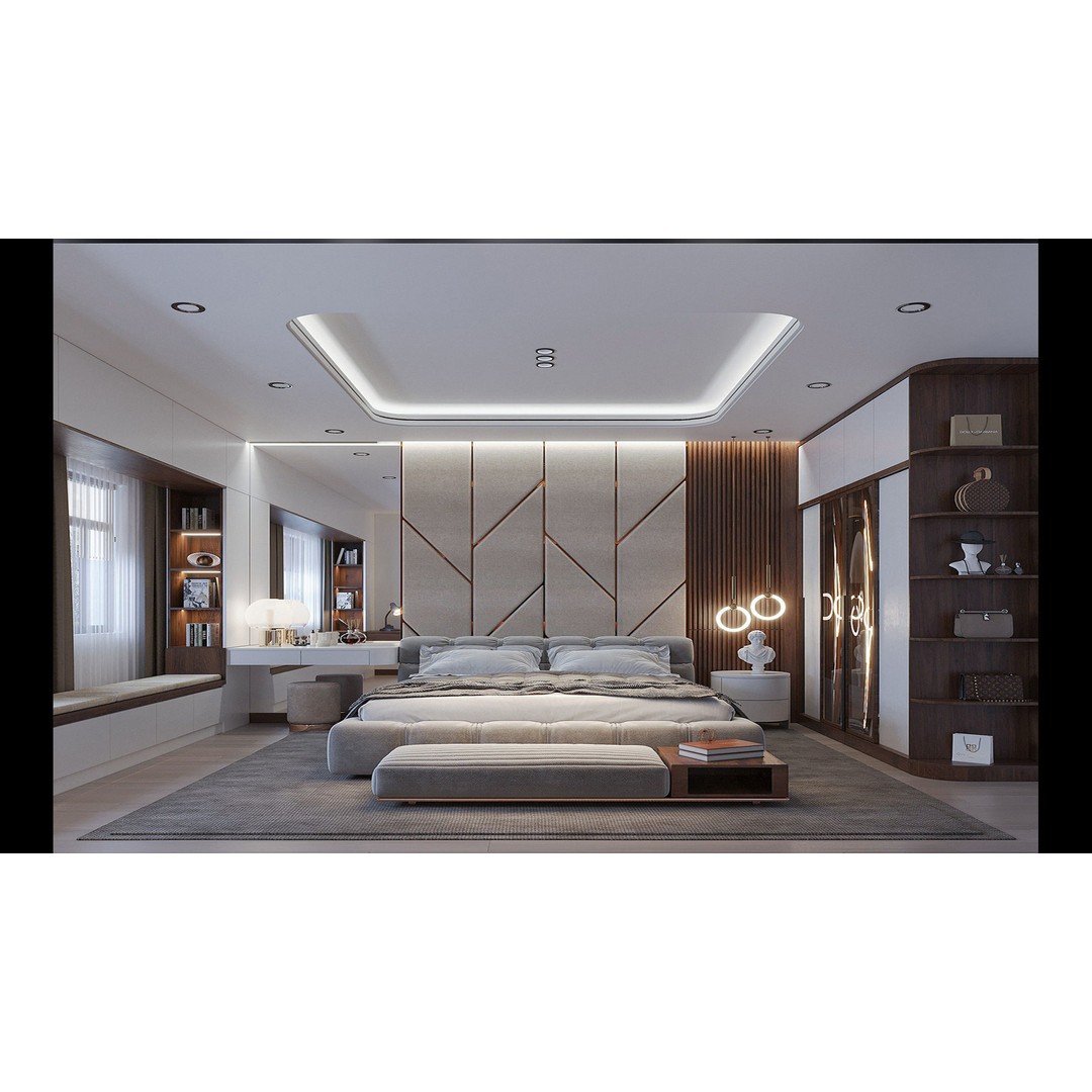 Bedroom Furniture 3D Model – Titan6 Interior Design Asset, FBX, OBJ - View 3