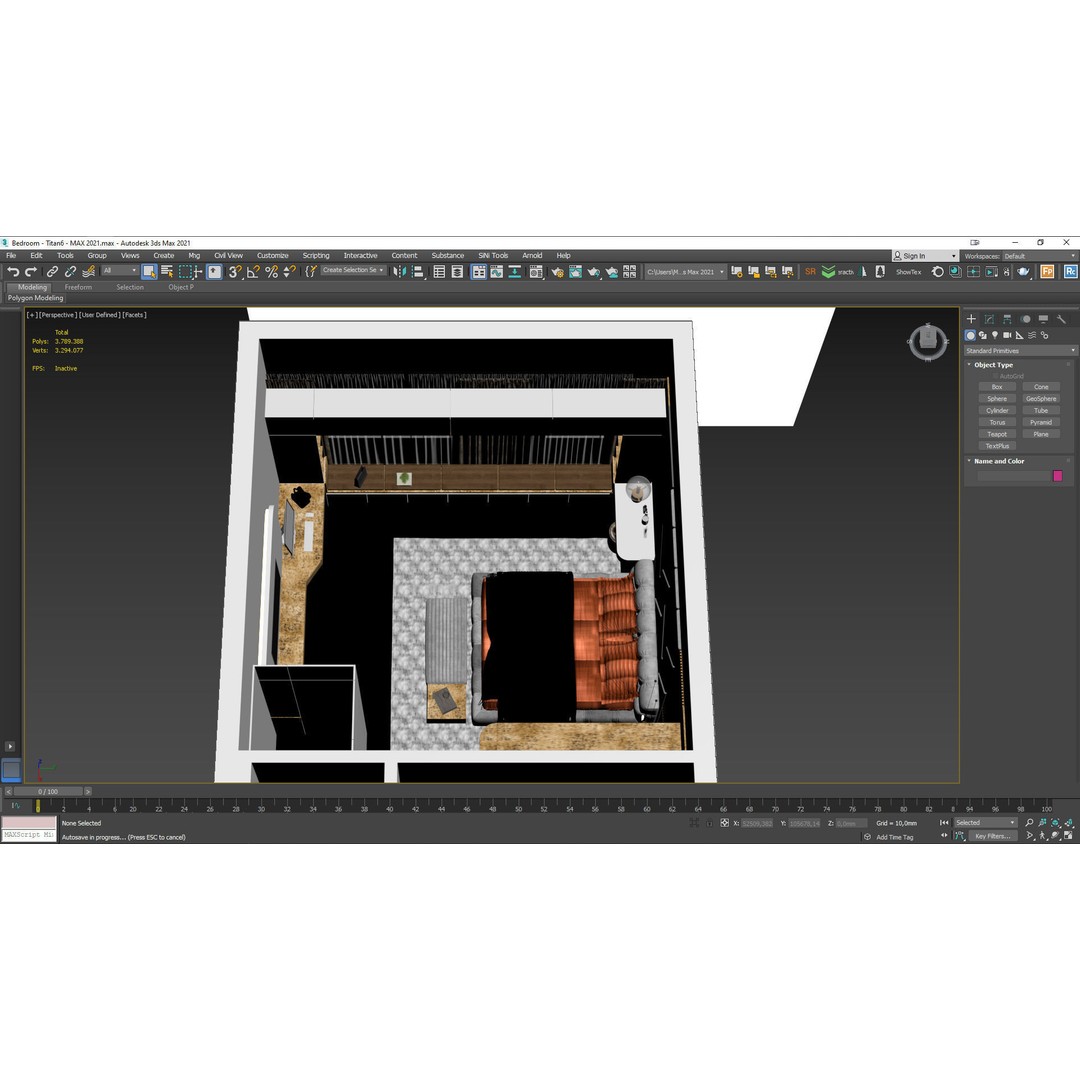 Bedroom Furniture 3D Model – Titan6 Interior Design Asset, FBX, OBJ - View 4