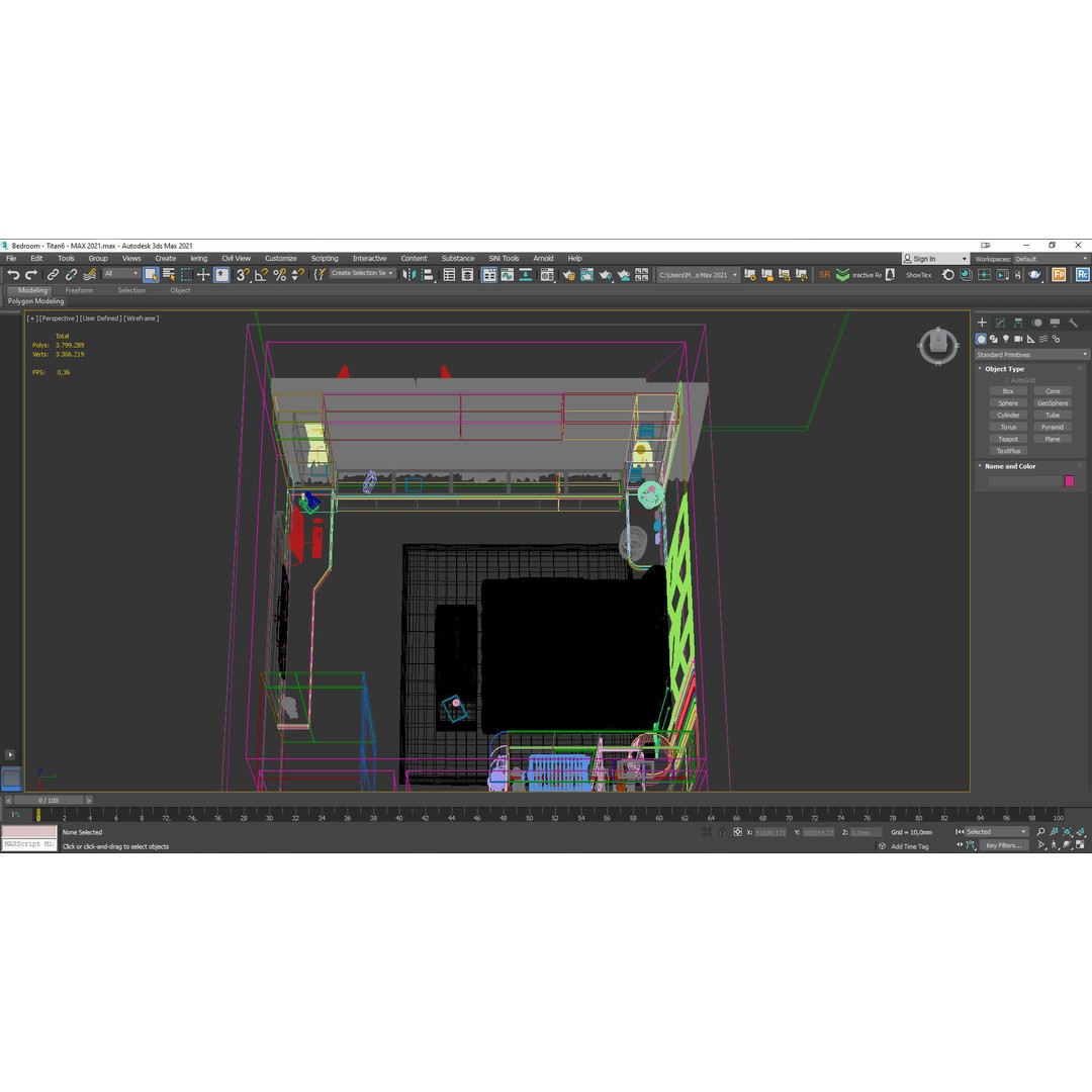 Bedroom Furniture 3D Model – Titan6 Interior Design Asset, FBX, OBJ - View 5