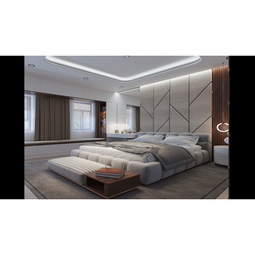 Bedroom Furniture 3D Model – Titan6 Interior Design Asset, FBX, OBJ - View 7