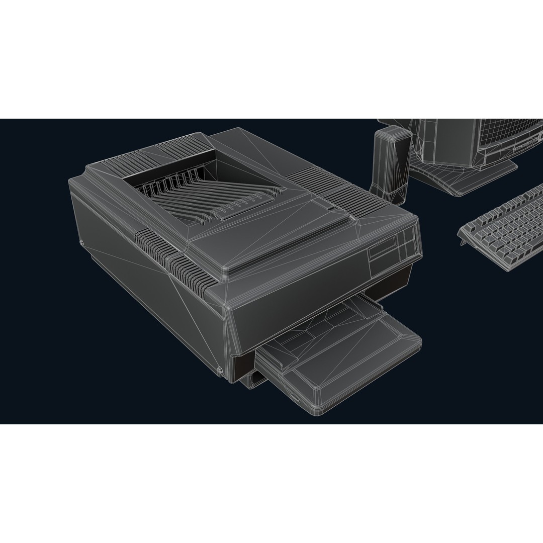 Old Computers 3D Model – Low Poly Retro Technology Asset, FBX, Blender - View 18