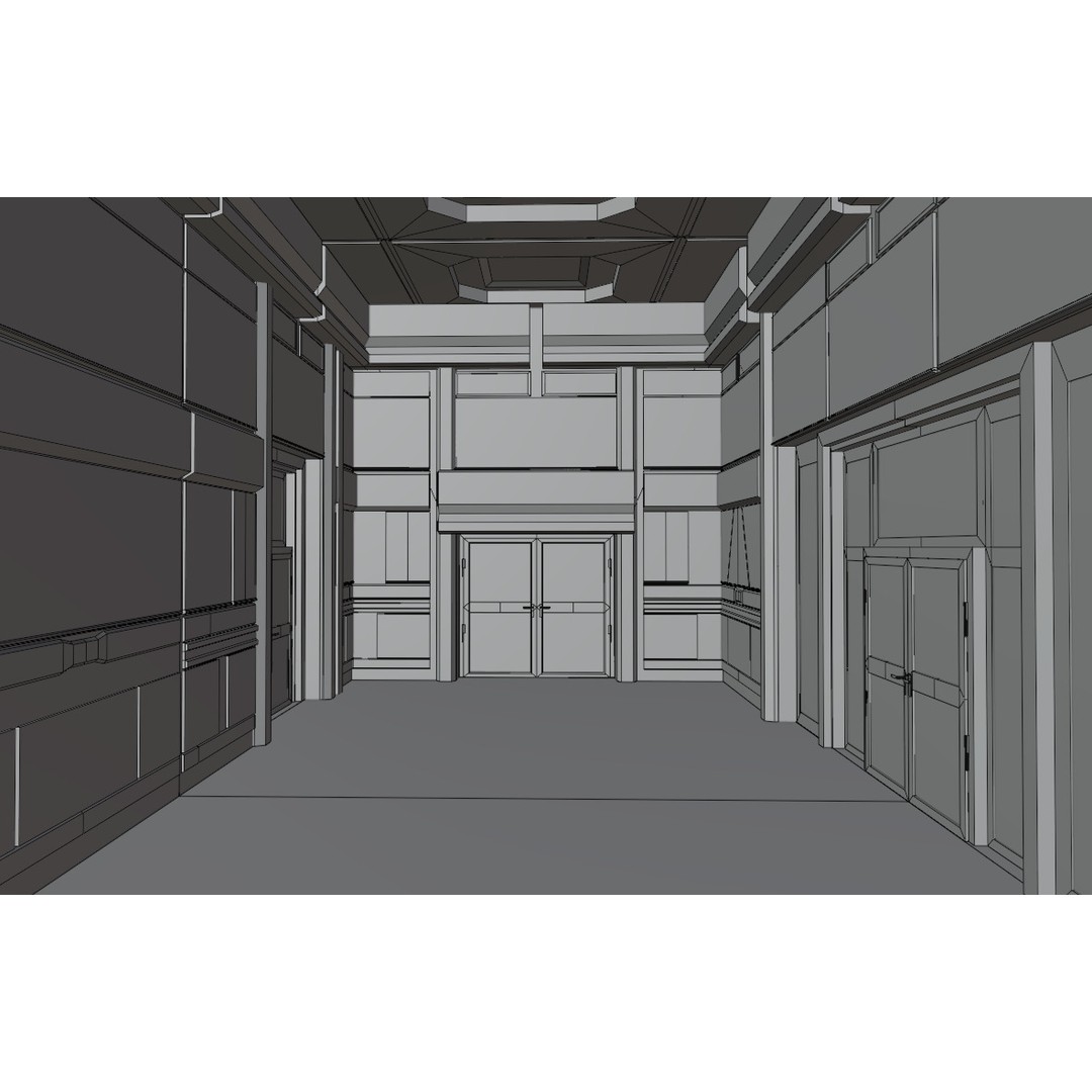 Laboratory 3D Model – Low Poly Futuristic Design, FBX, OBJ, Blender