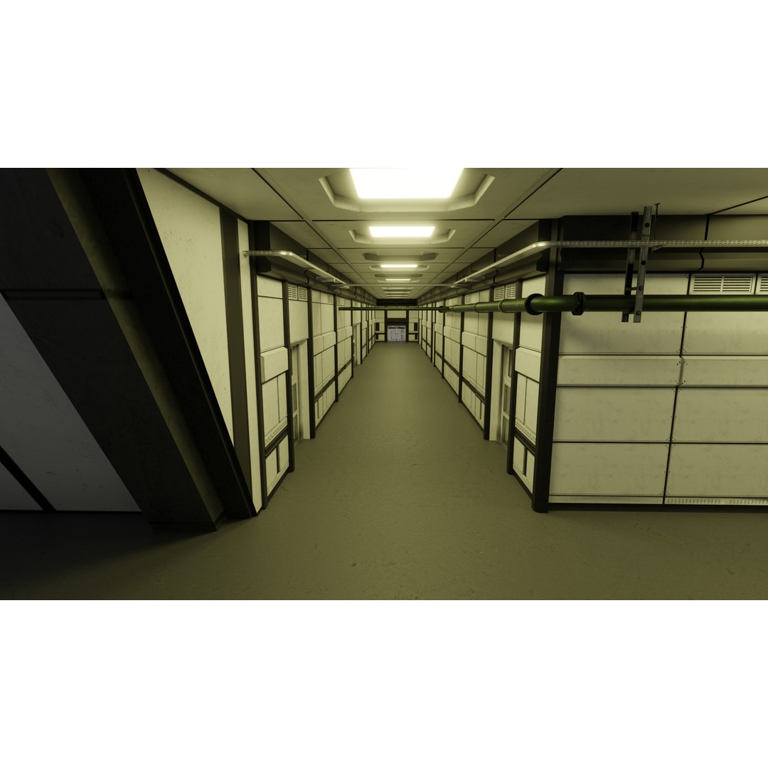 Laboratory 3D Model – Low Poly Futuristic Design, FBX, OBJ, Blender - View 10