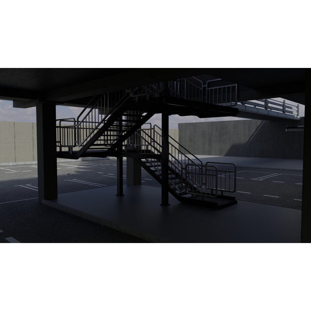 Laboratory 3D Model – Low Poly Futuristic Design, FBX, OBJ, Blender - View 13