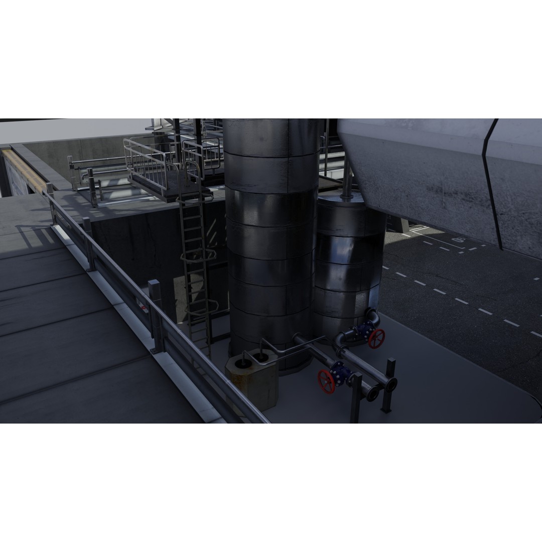 Laboratory 3D Model – Low Poly Futuristic Design, FBX, OBJ, Blender - View 14