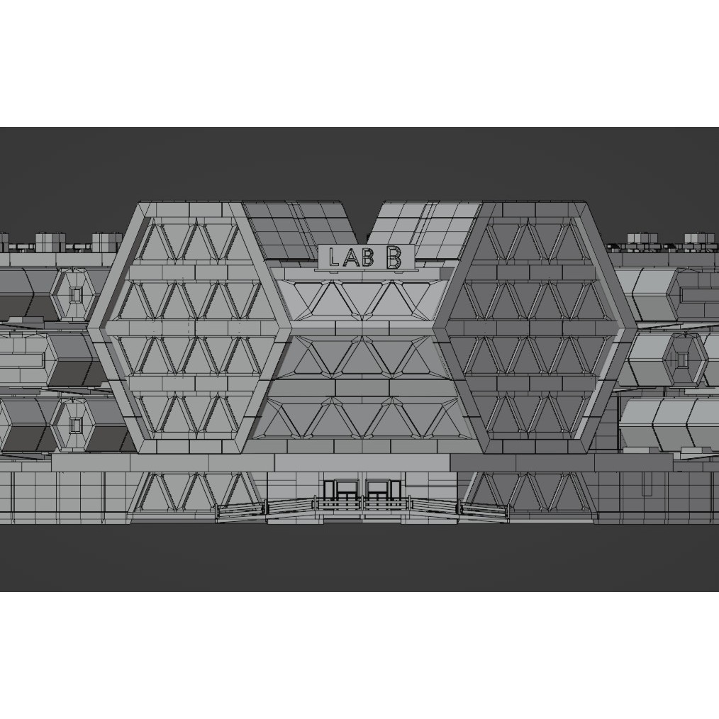 Laboratory 3D Model – Low Poly Futuristic Design, FBX, OBJ, Blender - View 17